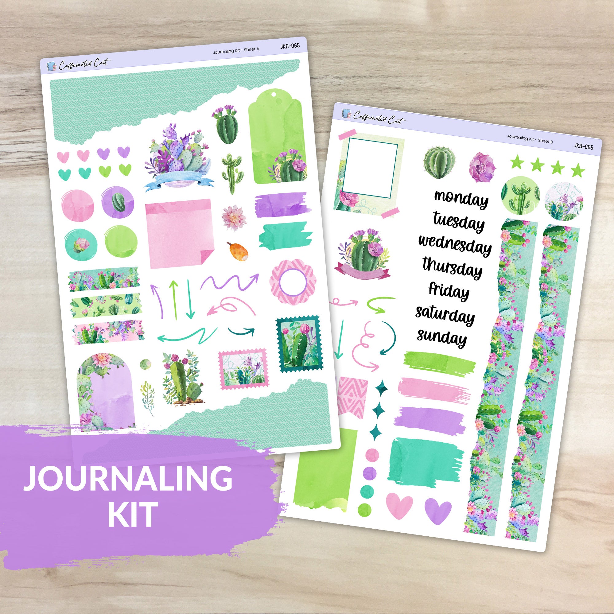 Journaling Kit - Colorful Cacti [ 065 ]