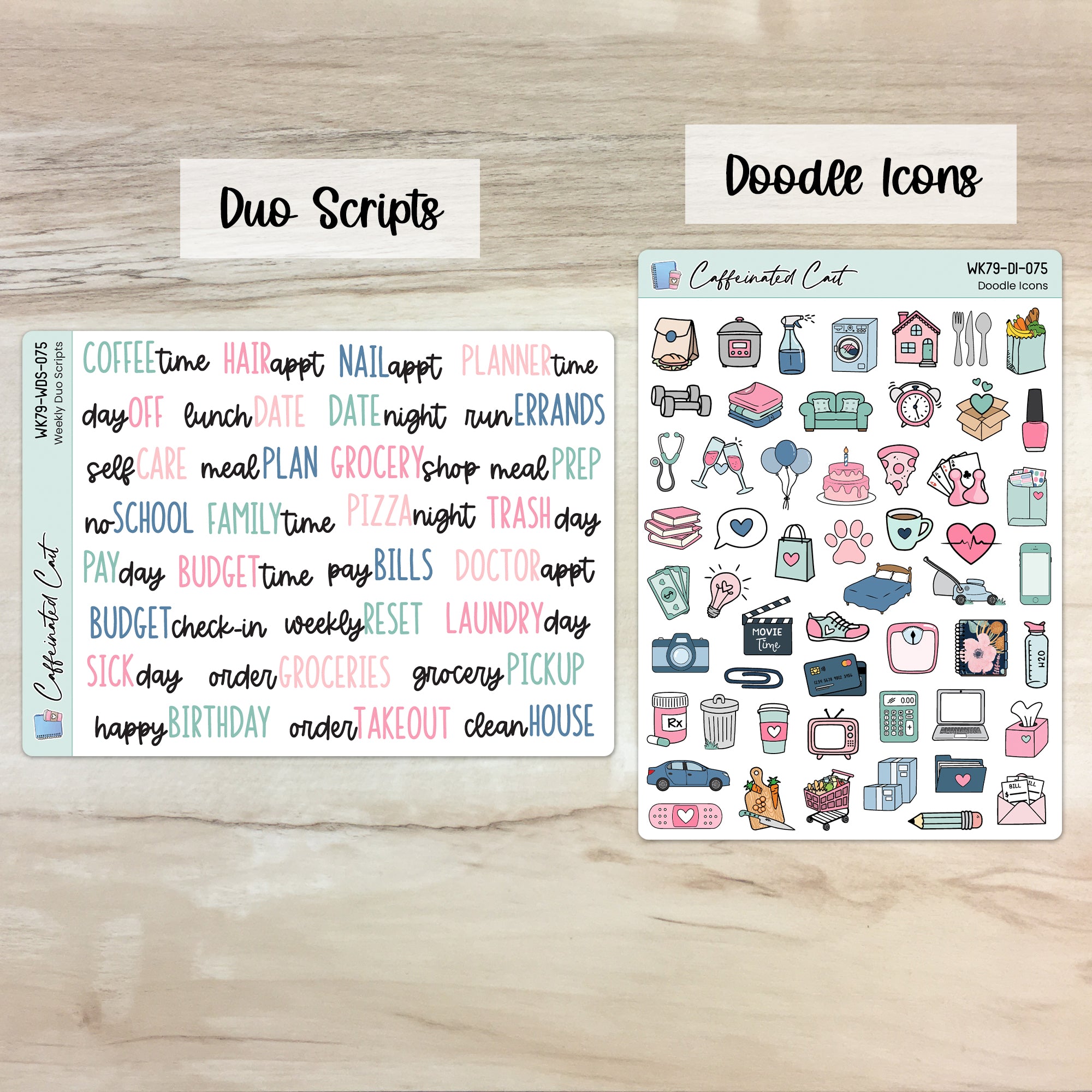 Doodle Icons & Scripts - Sweet Succulent [ 075 ]