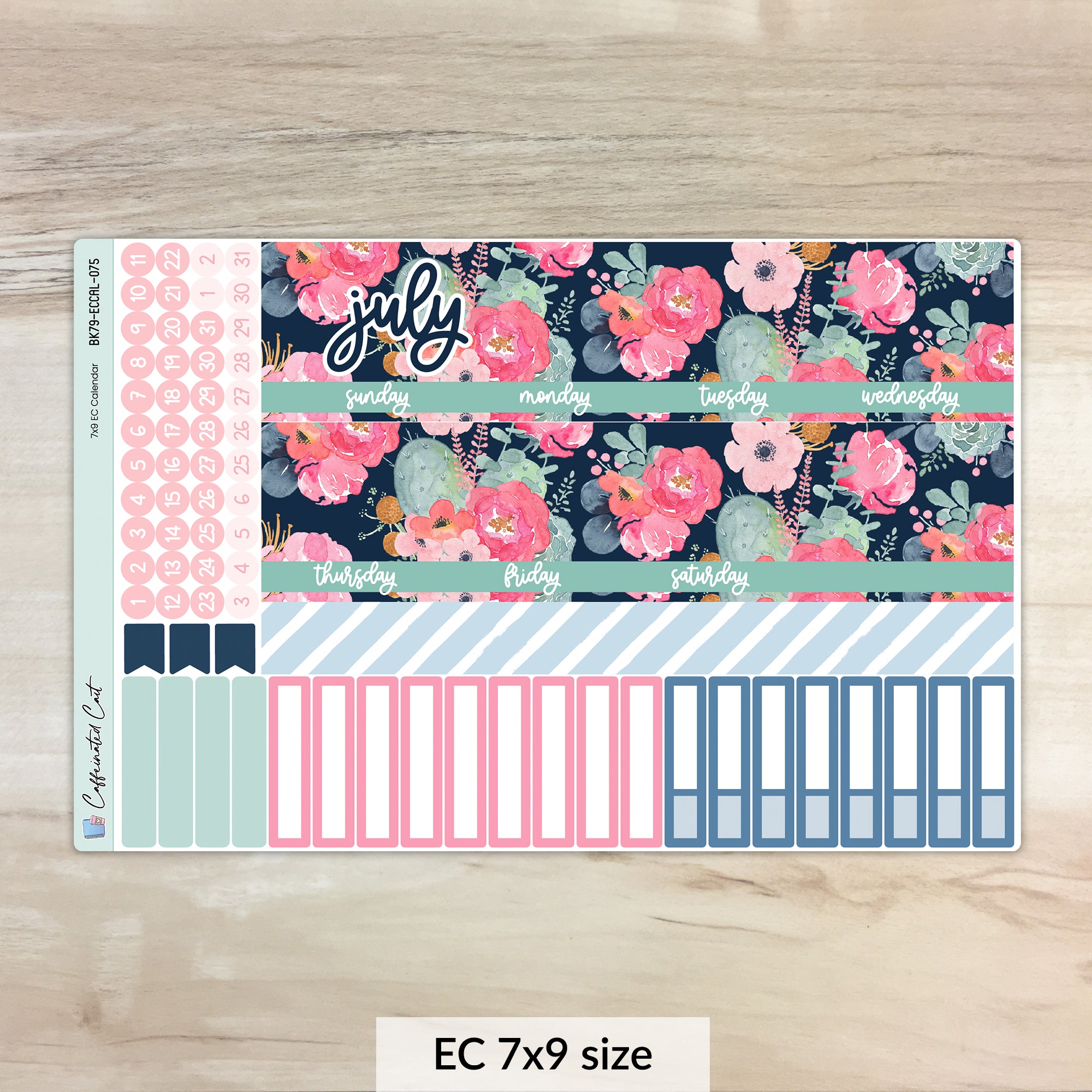 Calendar Kit for ERIN CONDREN Planners - Sweet Succulent [ 075 ]