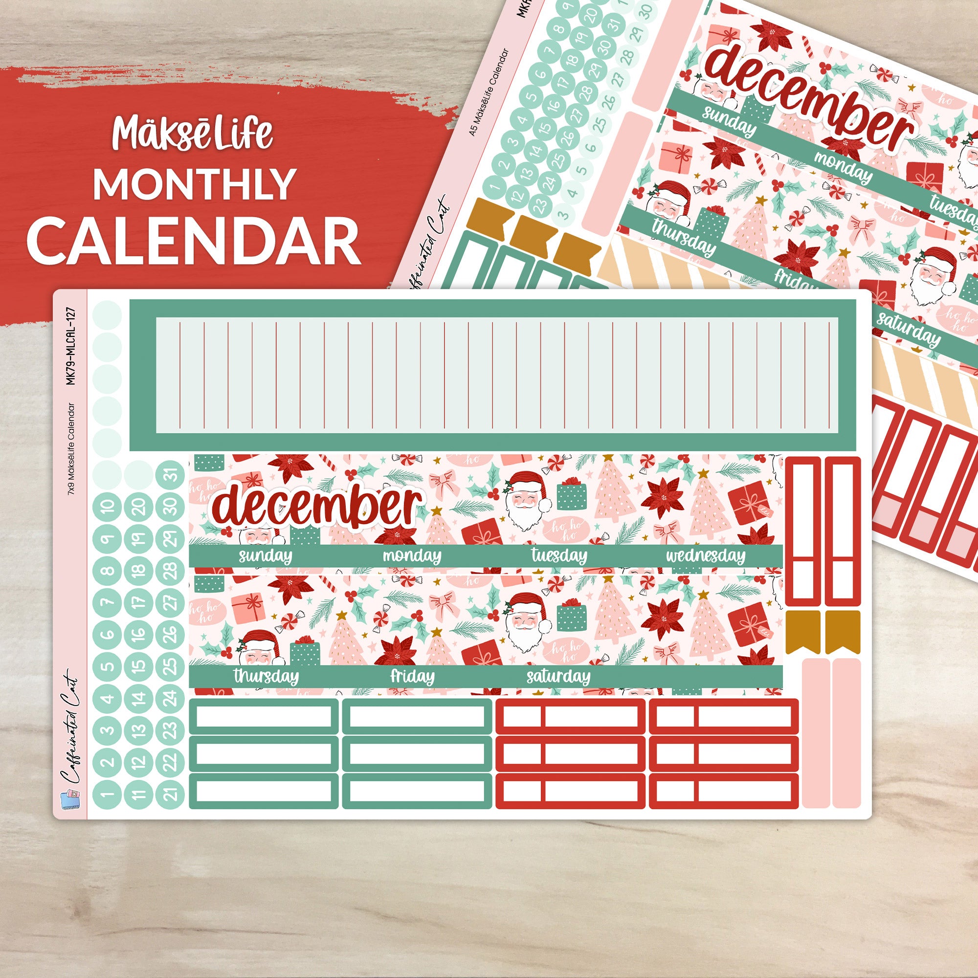 Calendar Kit for MAKSELIFE Planners - Very Merry [ 127 ]