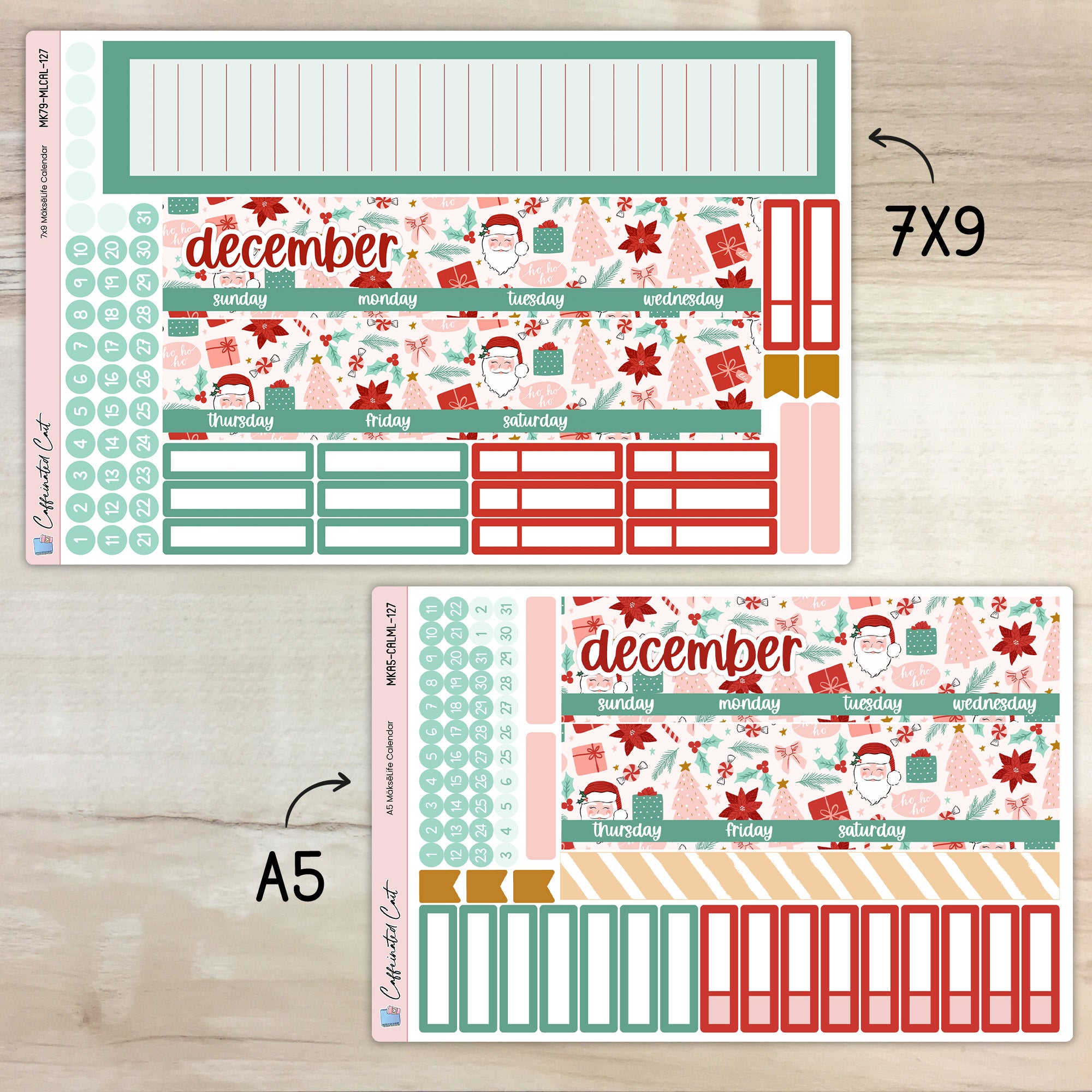 Calendar Kit for MAKSELIFE Planners - Very Merry [ 127 ]