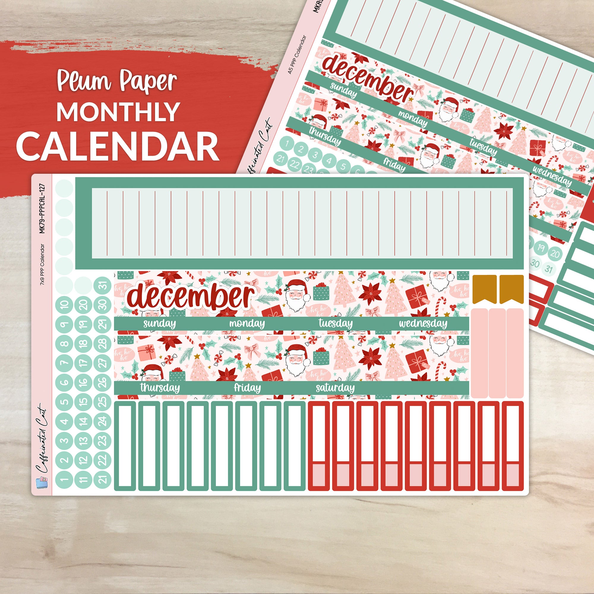 Calendar Kit for PLUM PAPER Planners - Very Merry [ 127 ]