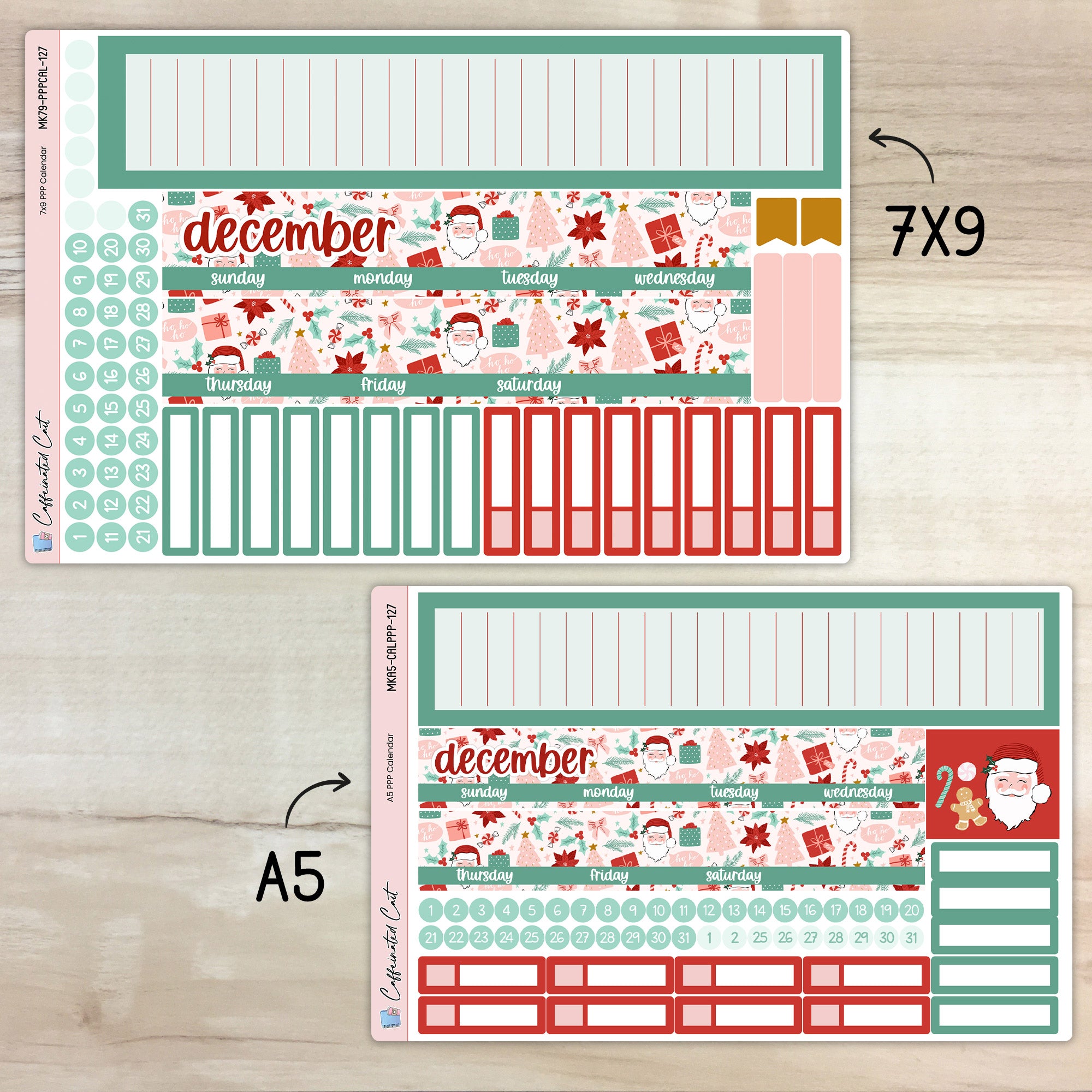 Calendar Kit for PLUM PAPER Planners - Very Merry [ 127 ]