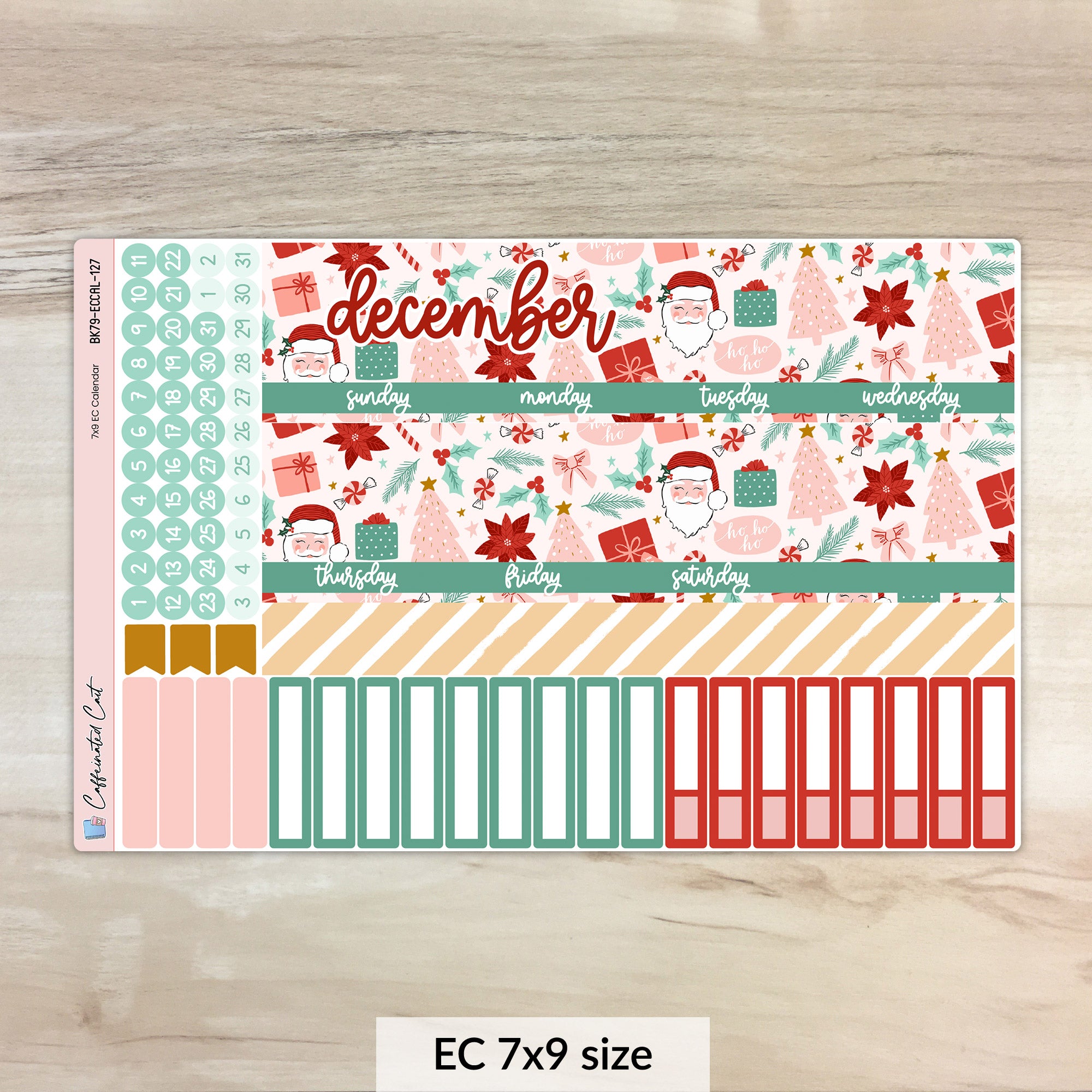 Calendar Kit for ERIN CONDREN Planners - Very Merry [ 127 ]