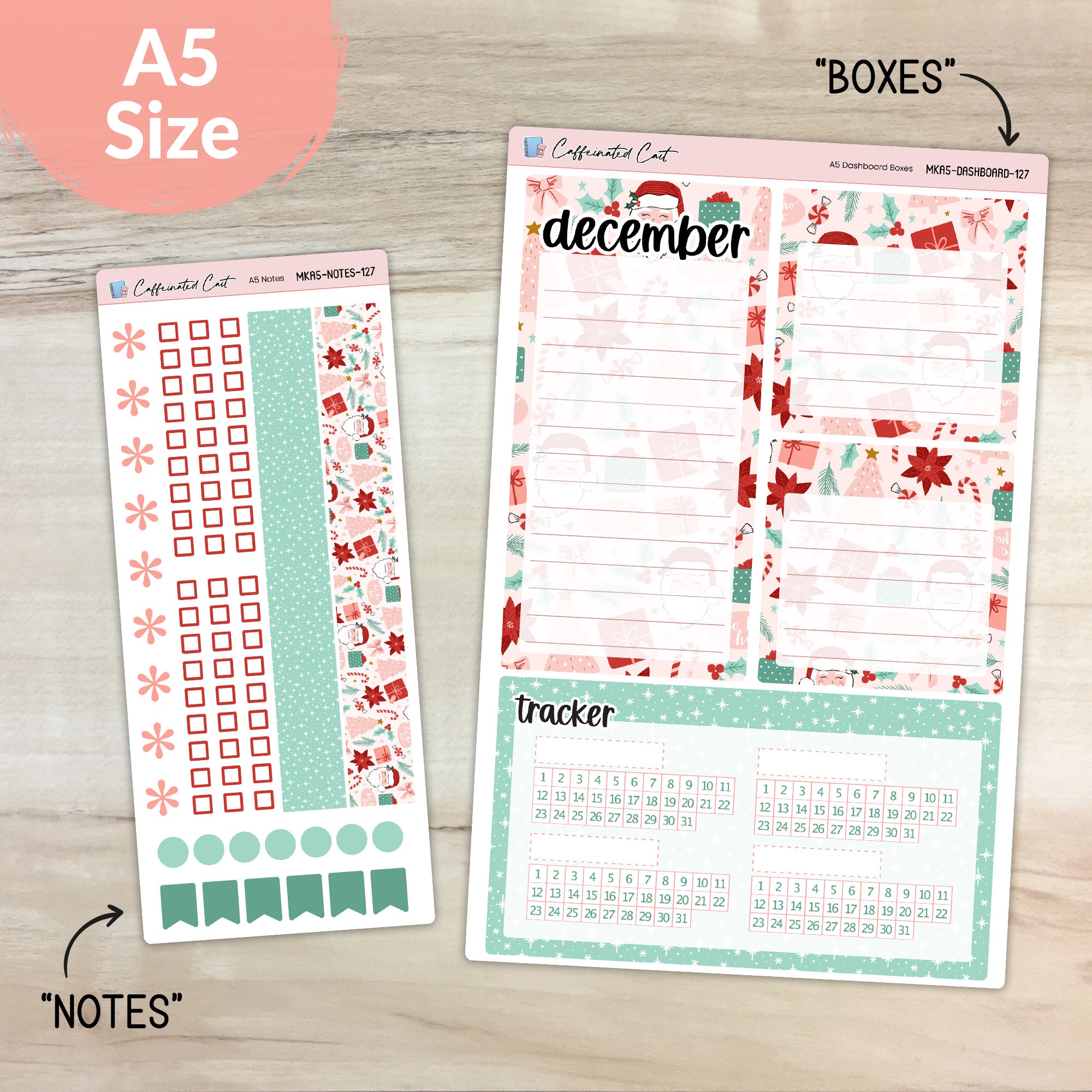 Dashboard & Notes Kit for ERIN CONDREN Planners - Very Merry [ 127 ]