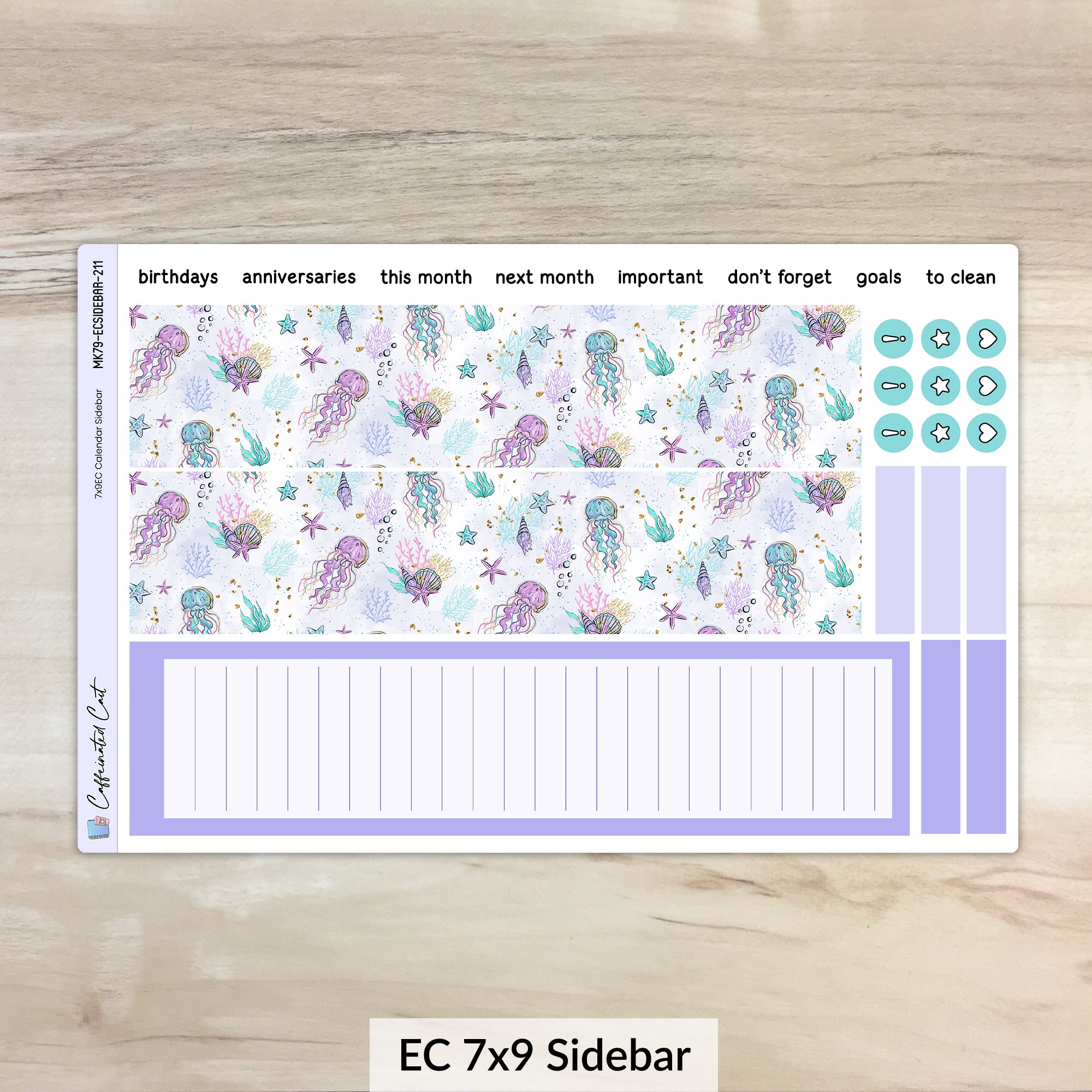 Calendar Kit for ERIN CONDREN Planners - Mermaids [ 211 ]