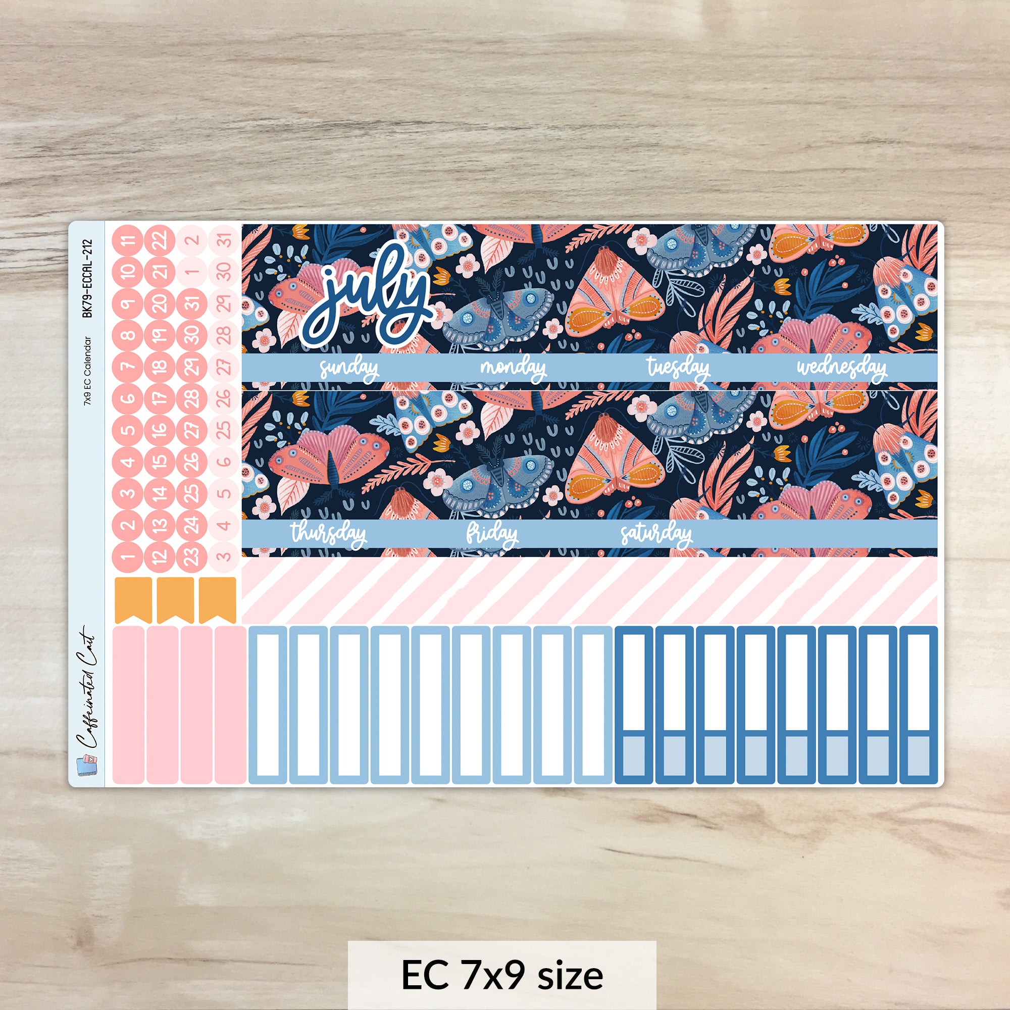 Calendar Kit for ERIN CONDREN Planners - Moths [ 212 ]