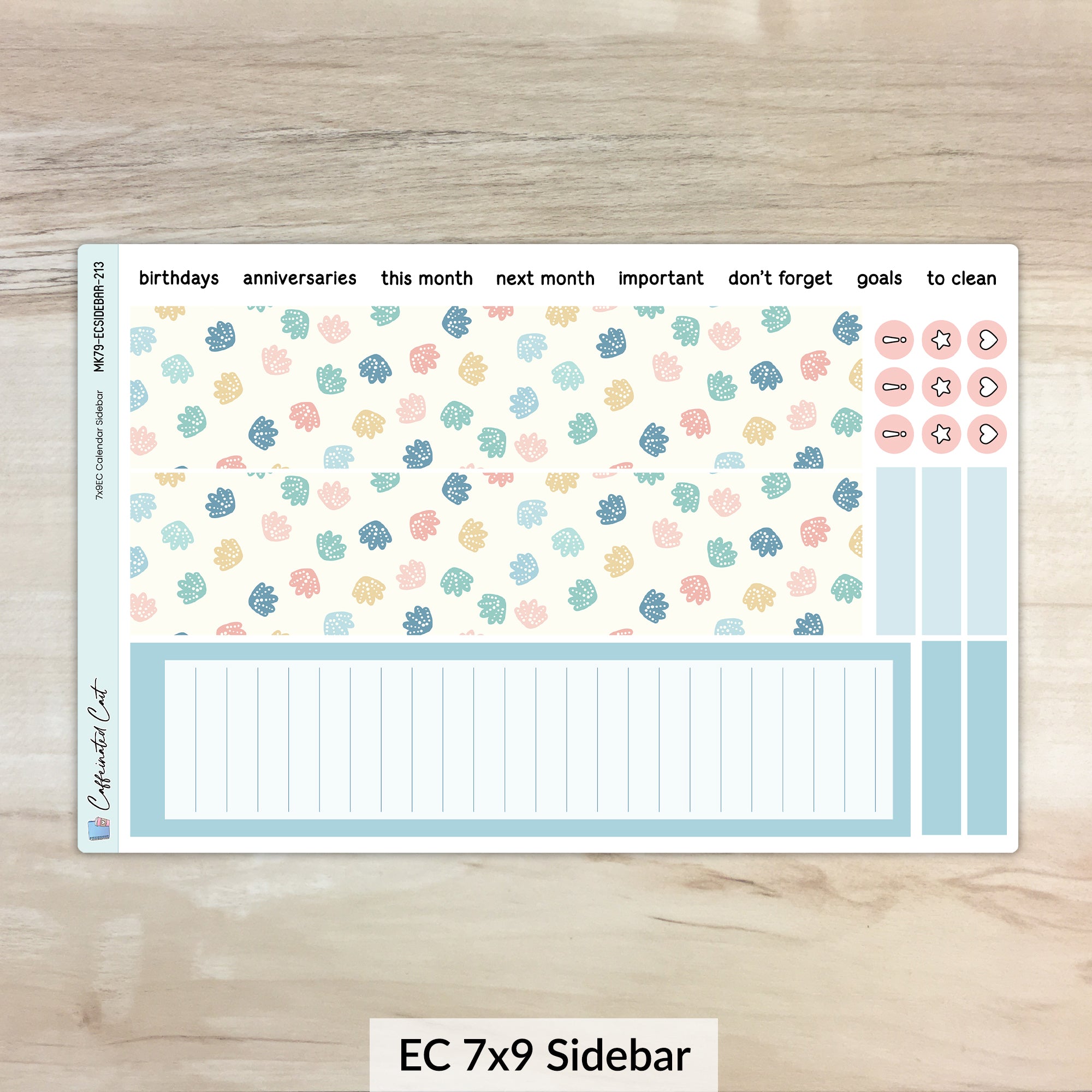 Calendar Kit for ERIN CONDREN Planners - Under the Sea [ 213 ]