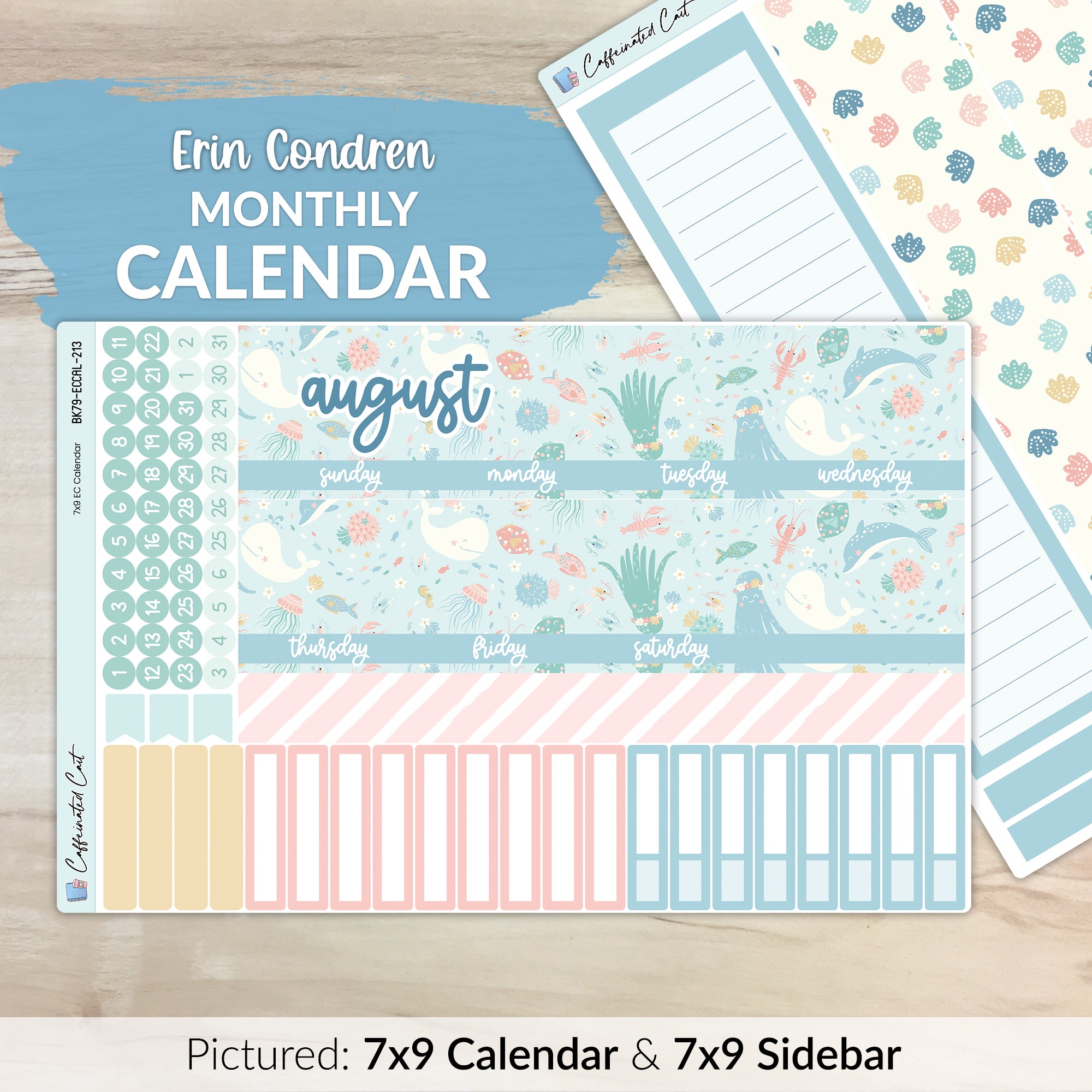 Calendar Kit for ERIN CONDREN Planners - Under the Sea [ 213 ]