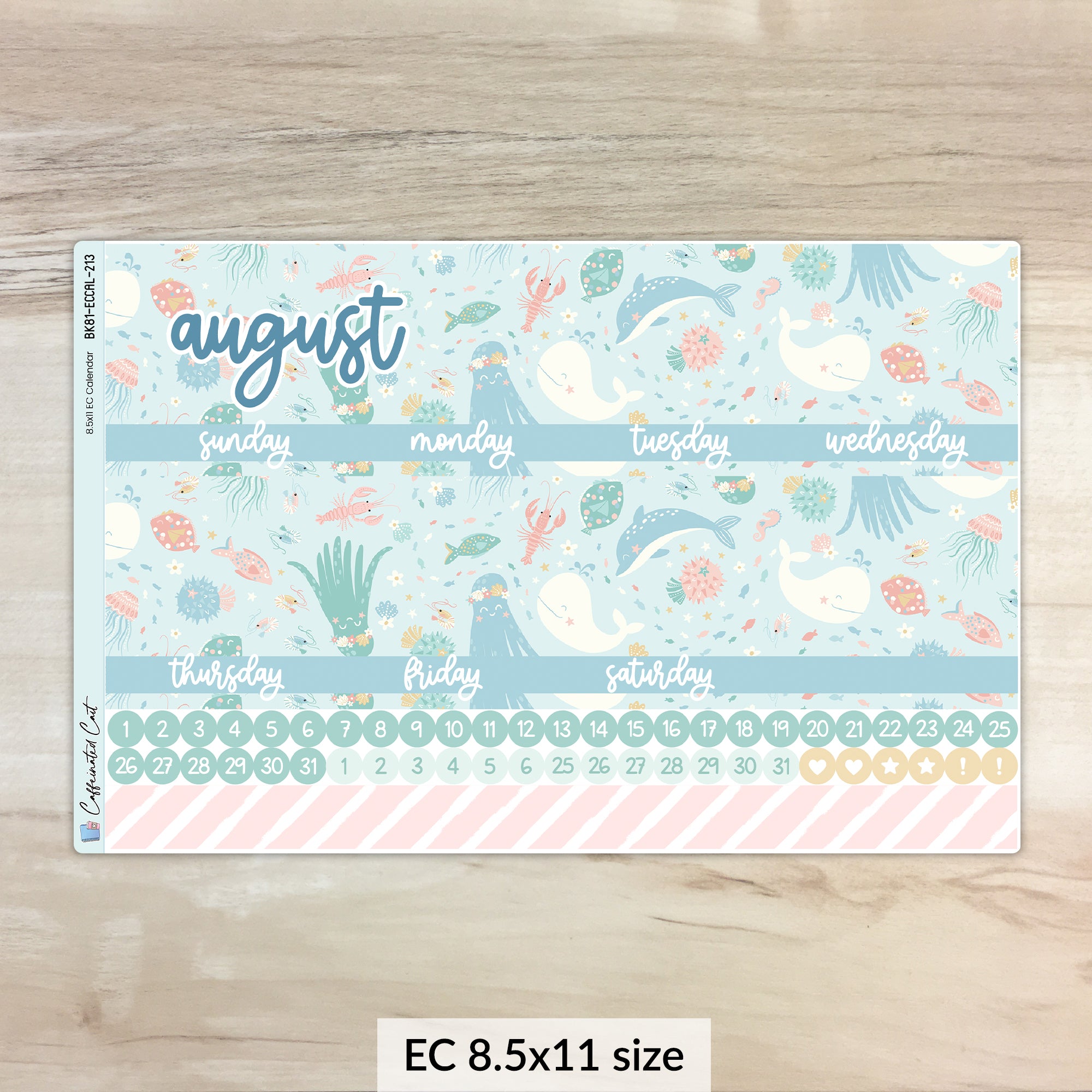 Calendar Kit for ERIN CONDREN Planners - Under the Sea [ 213 ]