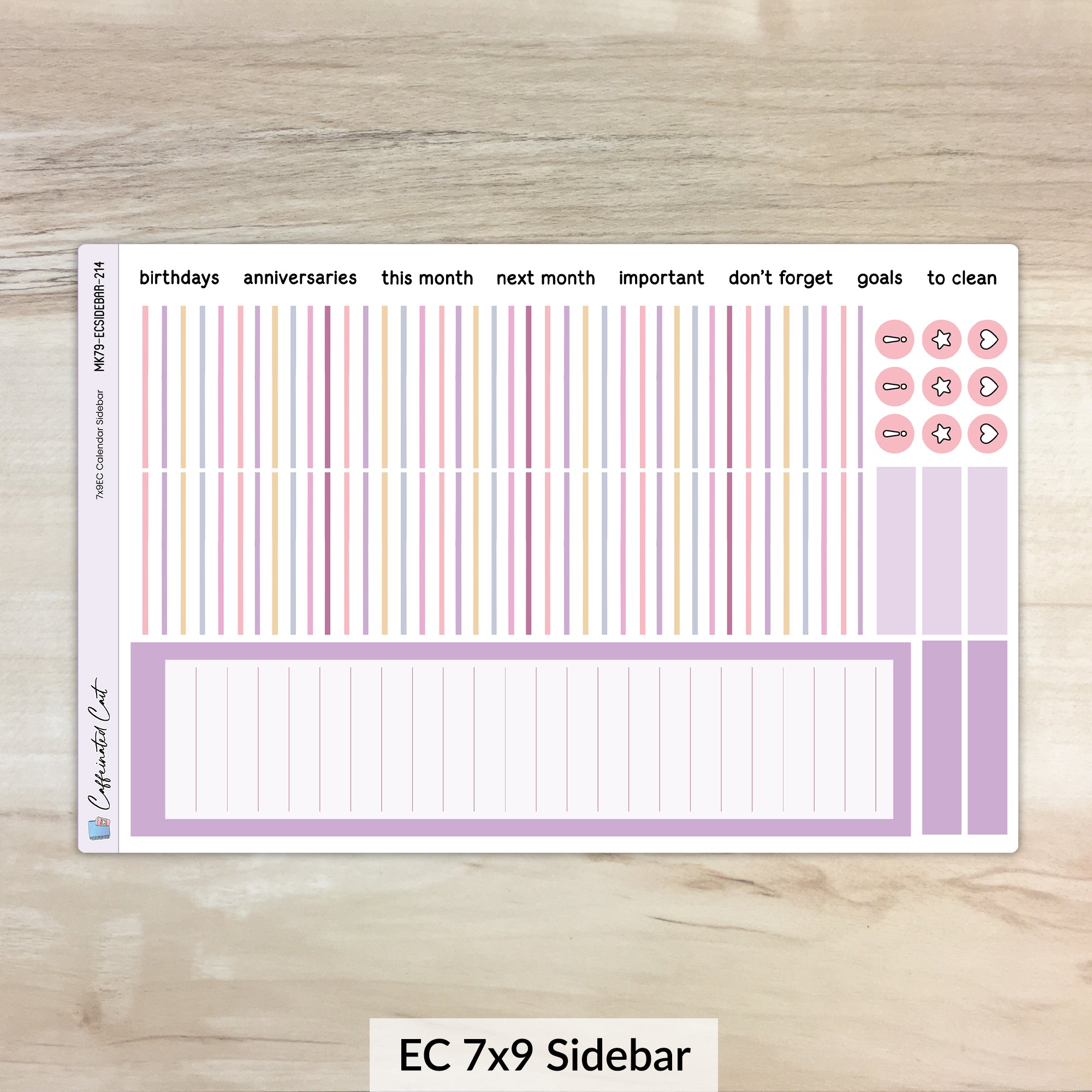 Calendar Kit for ERIN CONDREN Planners - Sunset Mood [ 214 ]