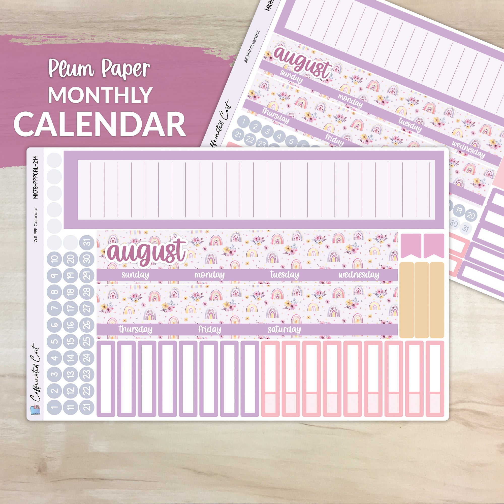 Calendar Kit for PLUM PAPER Planners - Sunset Mood [ 214 ]