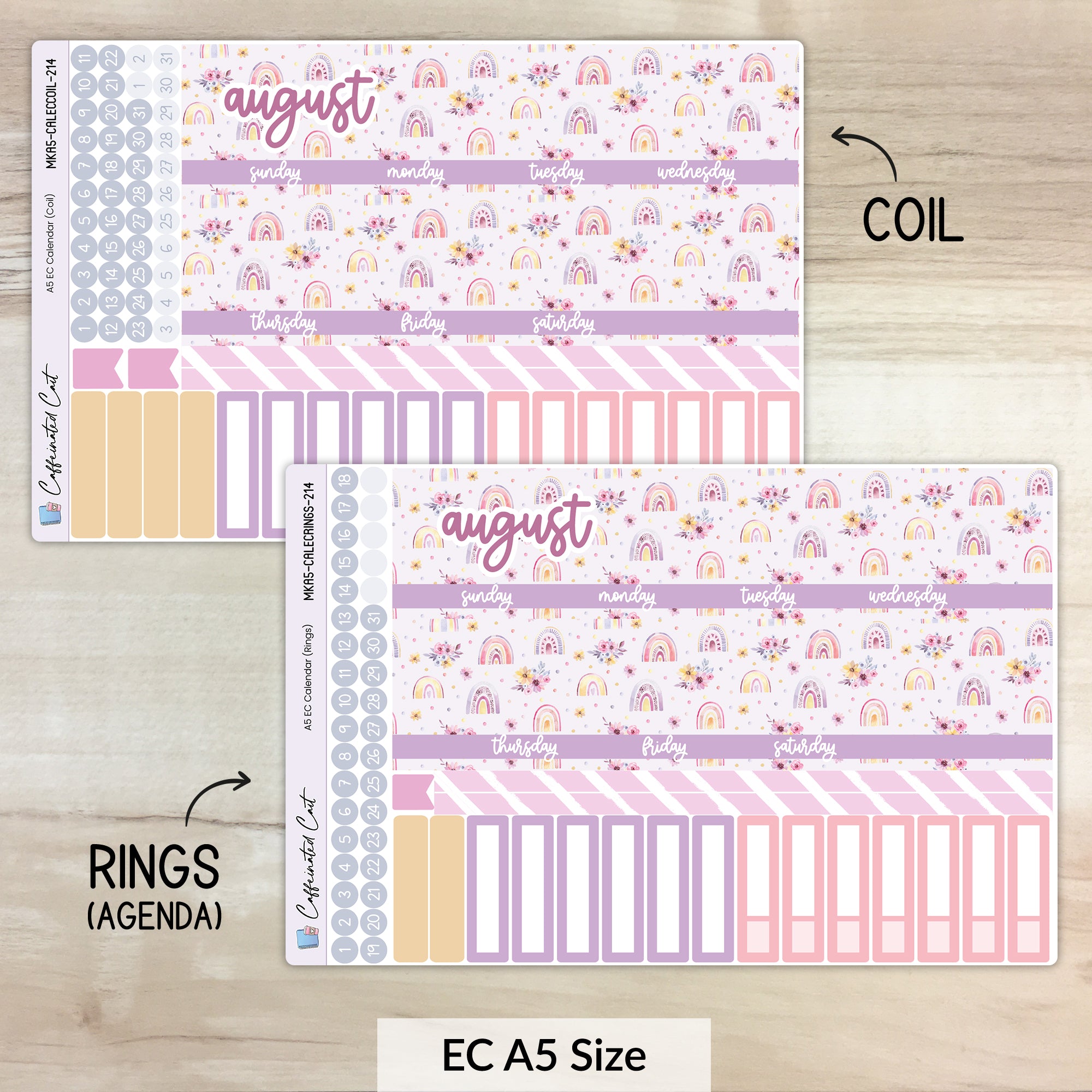 Calendar Kit for ERIN CONDREN Planners - Sunset Mood [ 214 ]