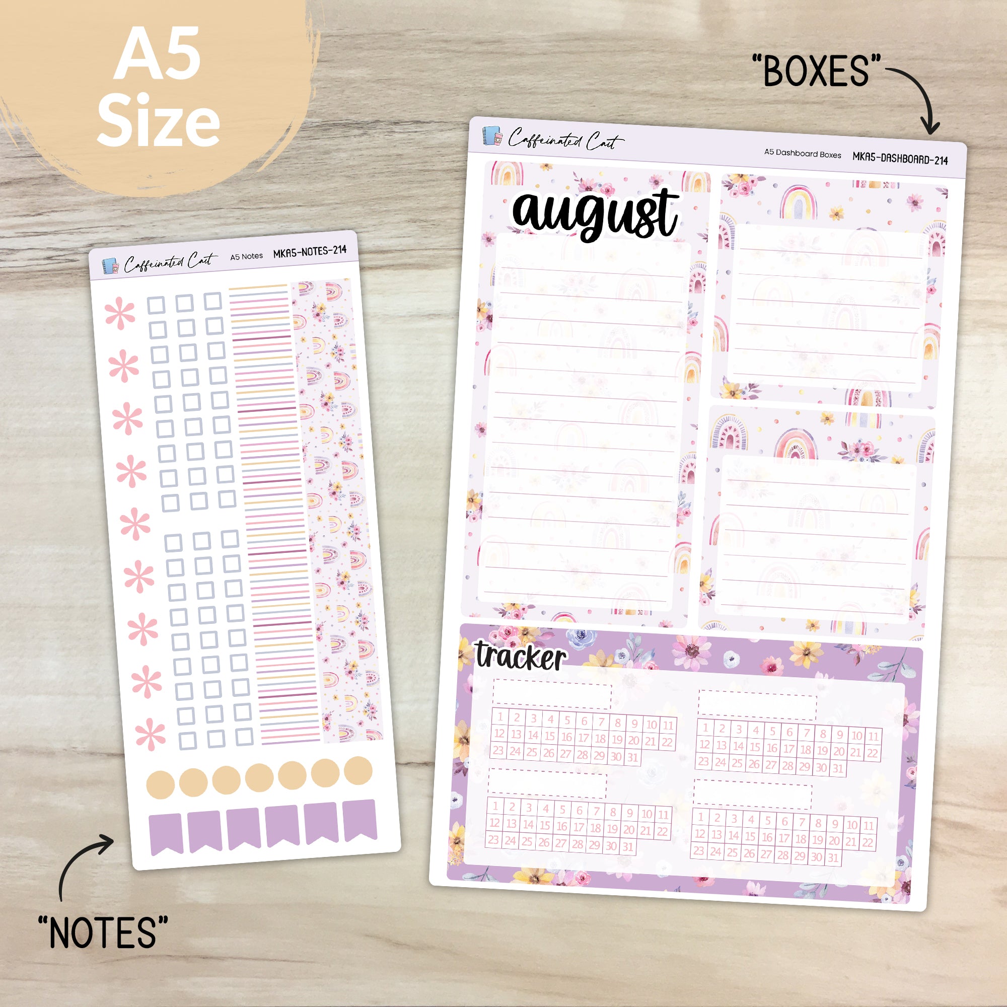 Dashboard & Notes Kit for ERIN CONDREN Planners - Sunset Mood [ 214 ]