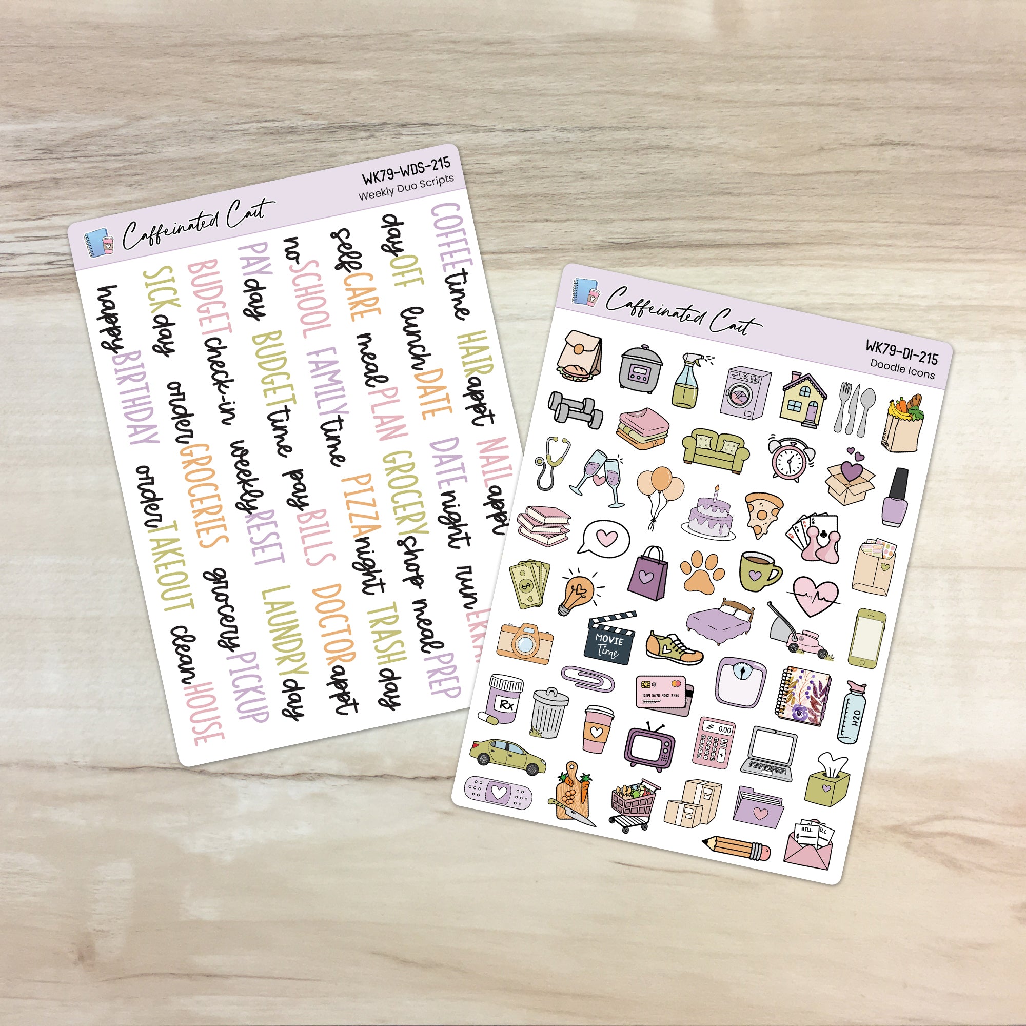 Doodle Icons & Scripts - Soft Autumn [ 215 ]