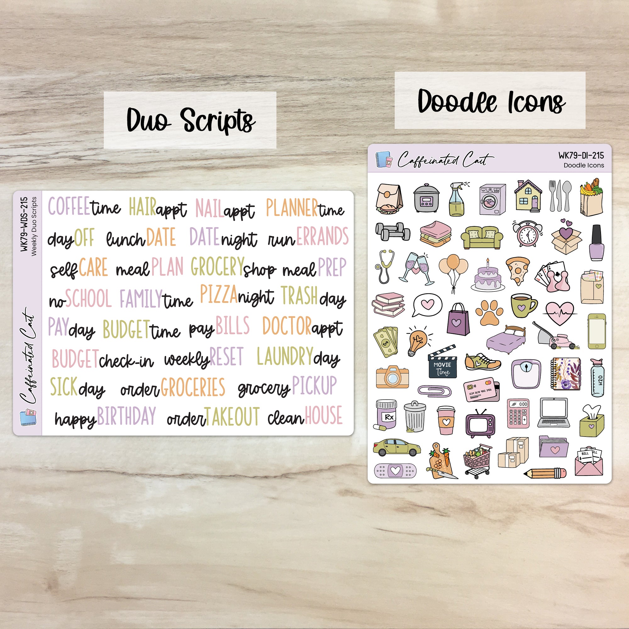 Doodle Icons & Scripts - Soft Autumn [ 215 ]