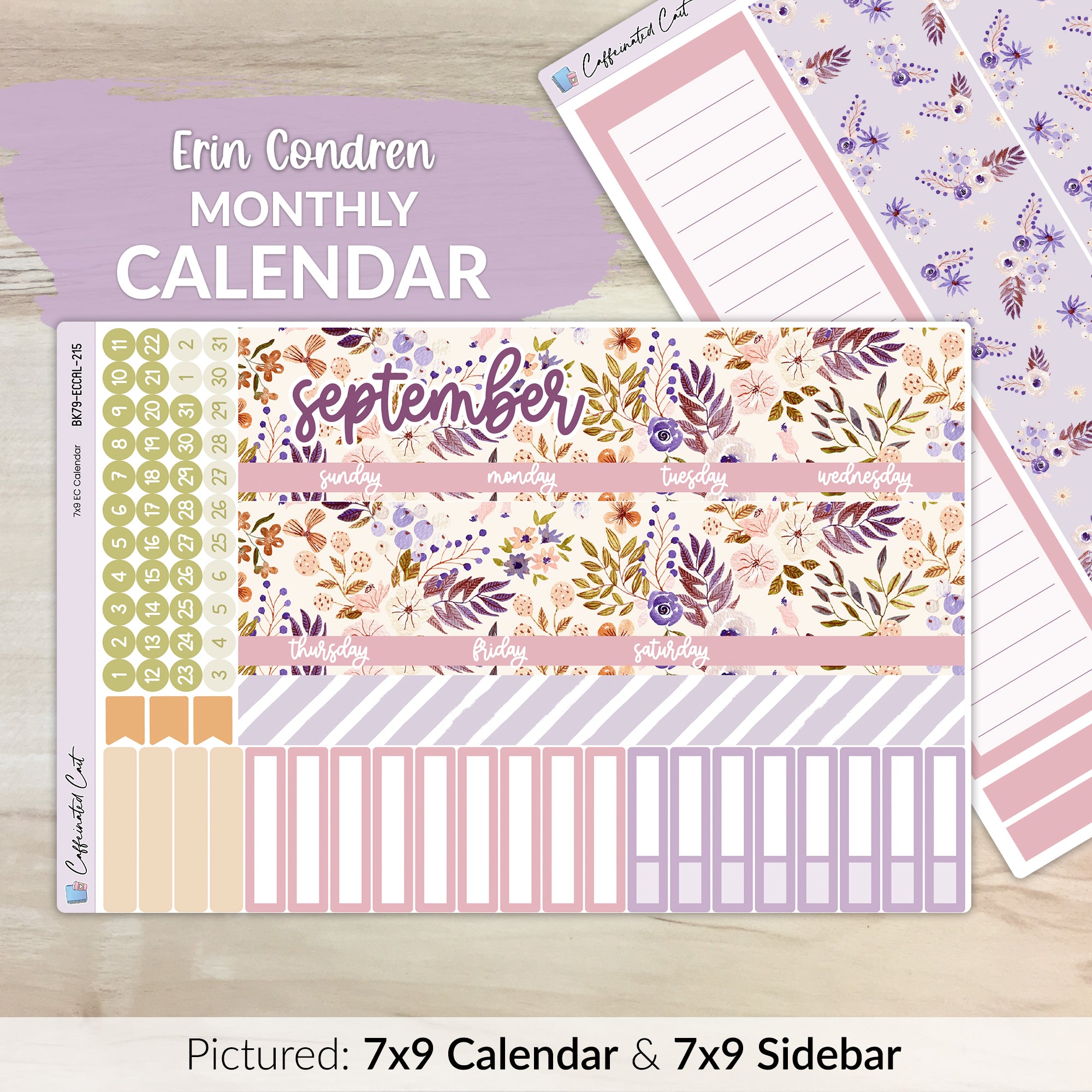 Calendar Kit for ERIN CONDREN Planners - Soft Autumn [ 215 ]