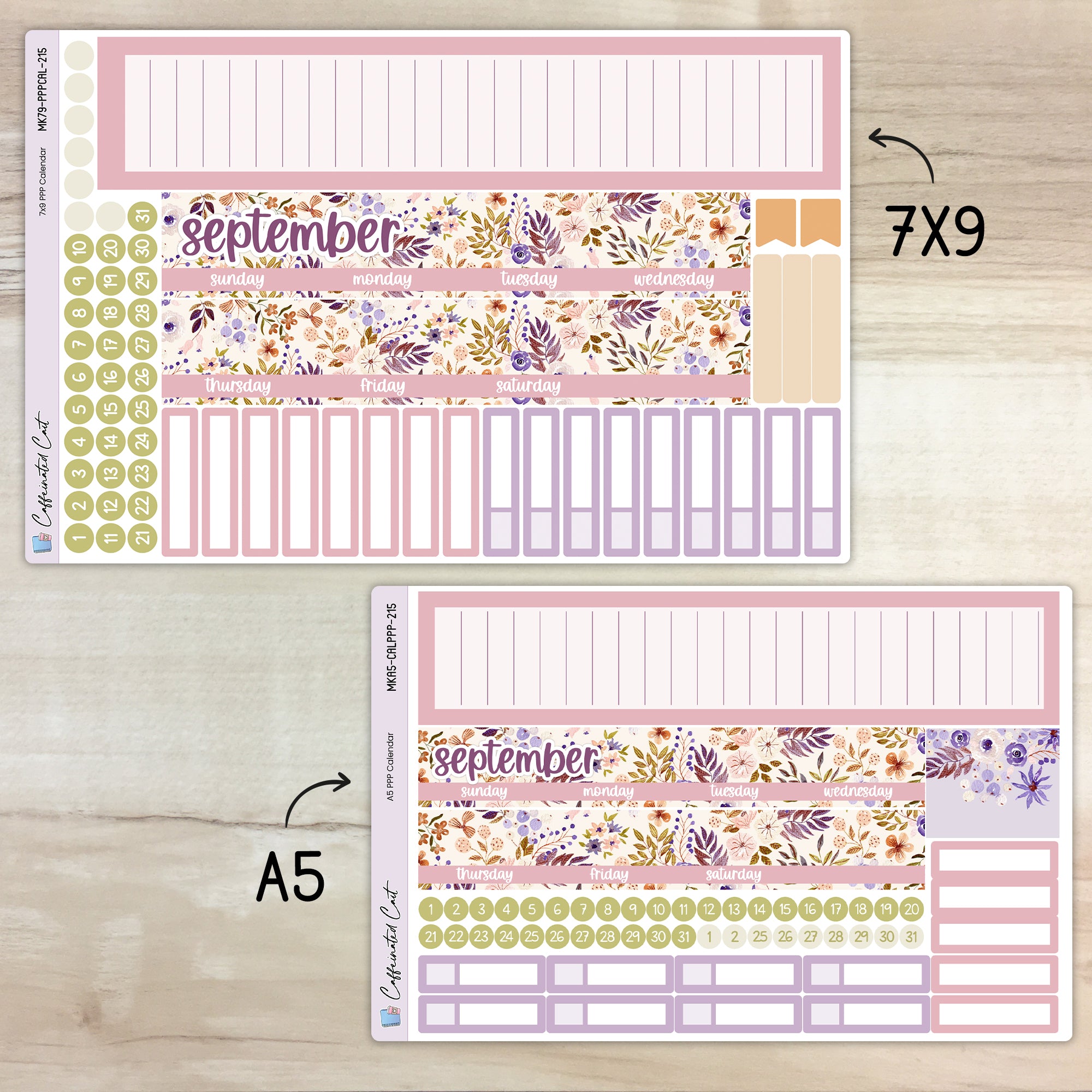 Calendar Kit for PLUM PAPER Planners - Soft Autumn [ 215 ]