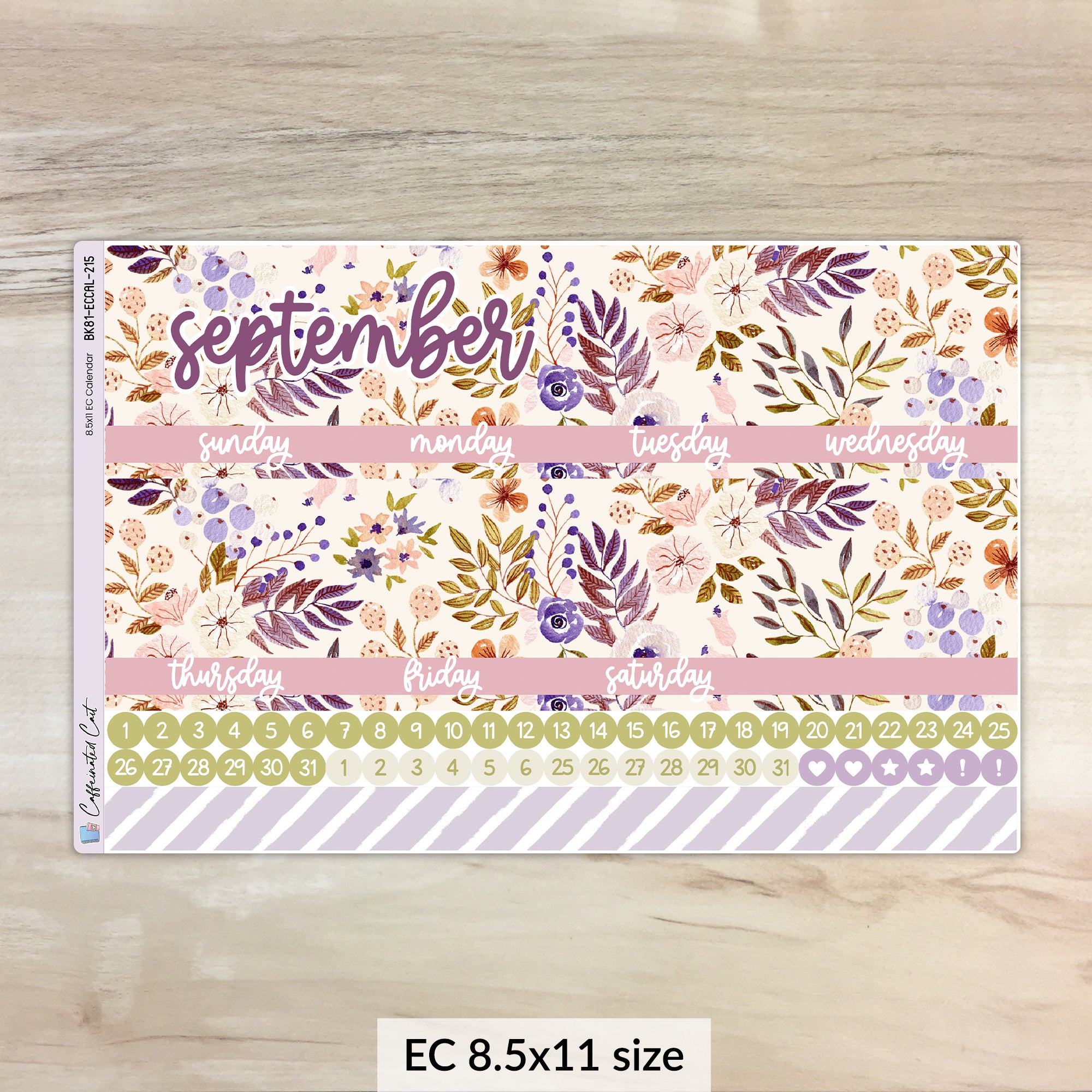 Calendar Kit for ERIN CONDREN Planners - Soft Autumn [ 215 ]