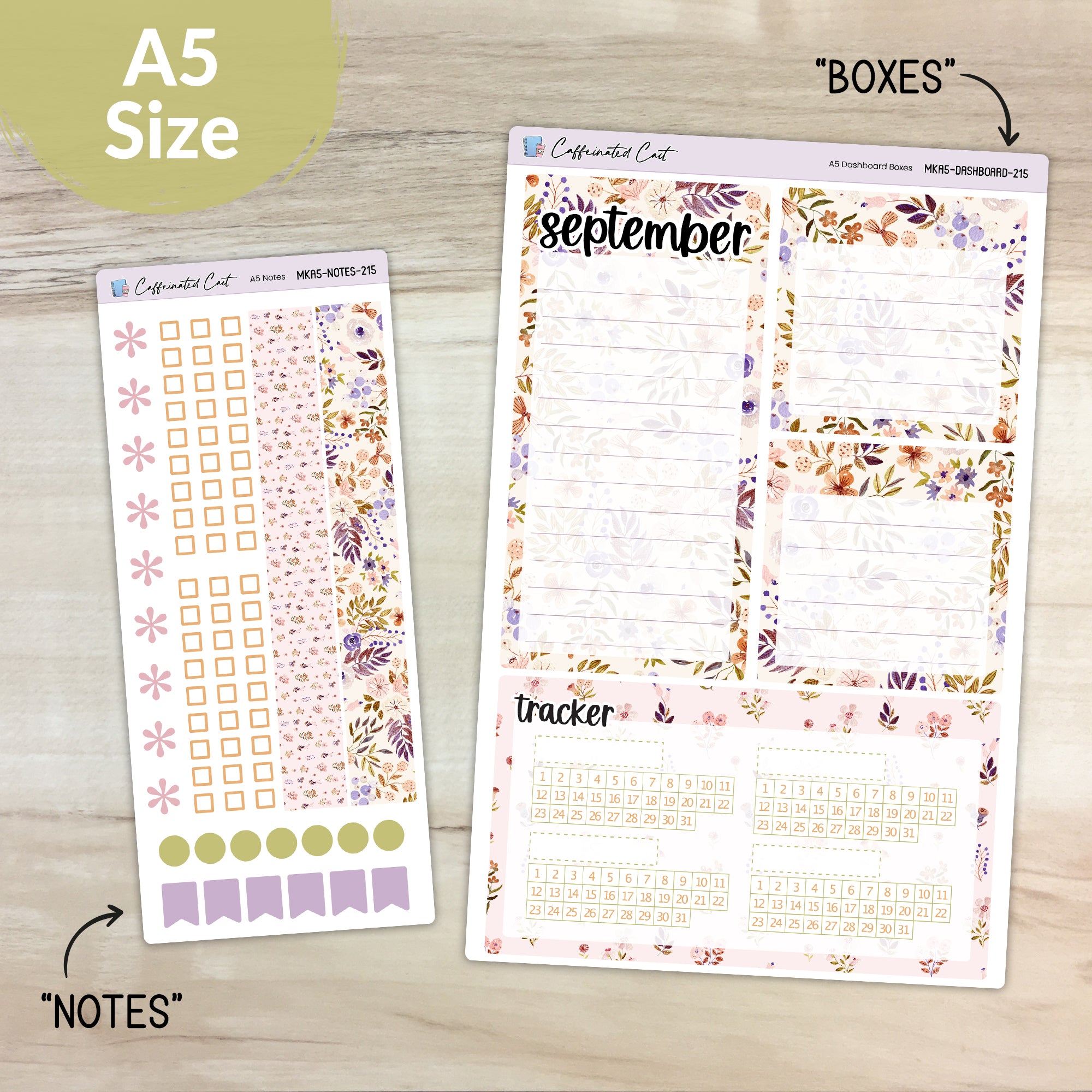 Dashboard & Notes Kit for ERIN CONDREN Planners - Soft Autumn [ 215 ]