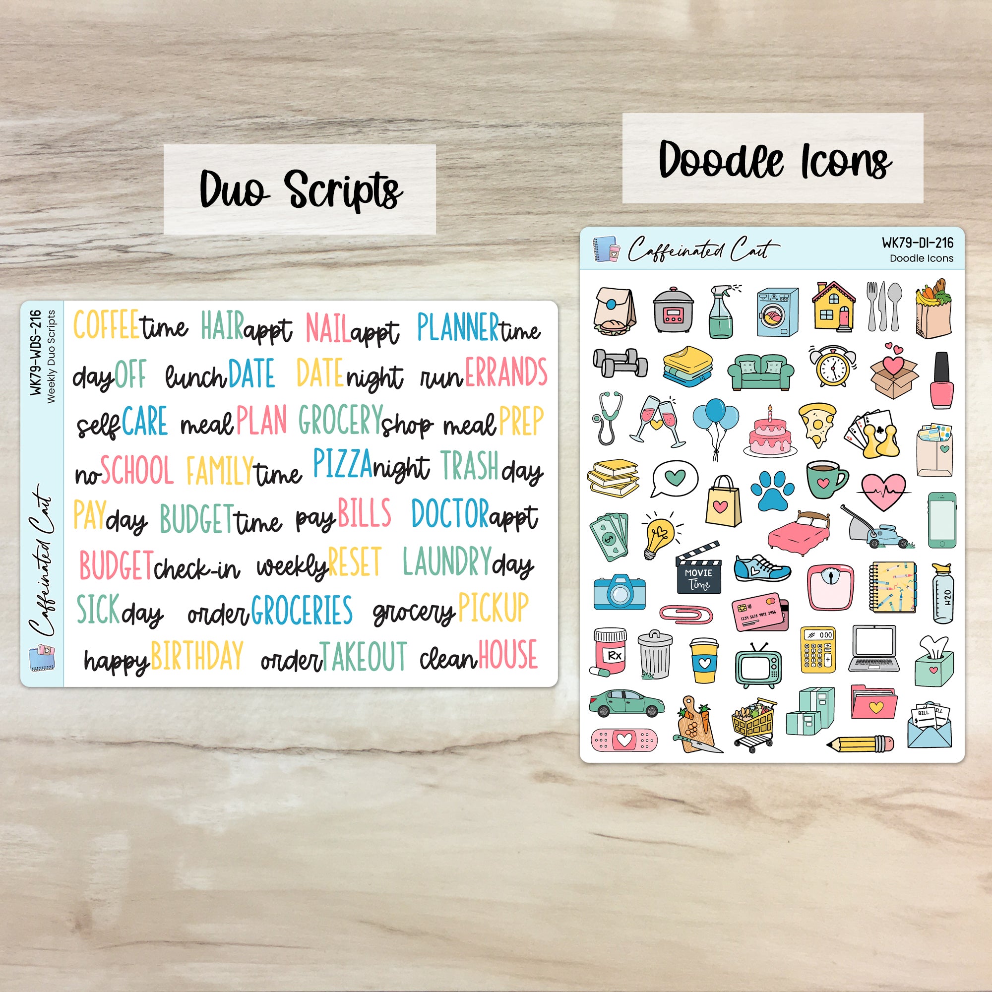 Doodle Icons & Scripts - Back to School [ 216 ]