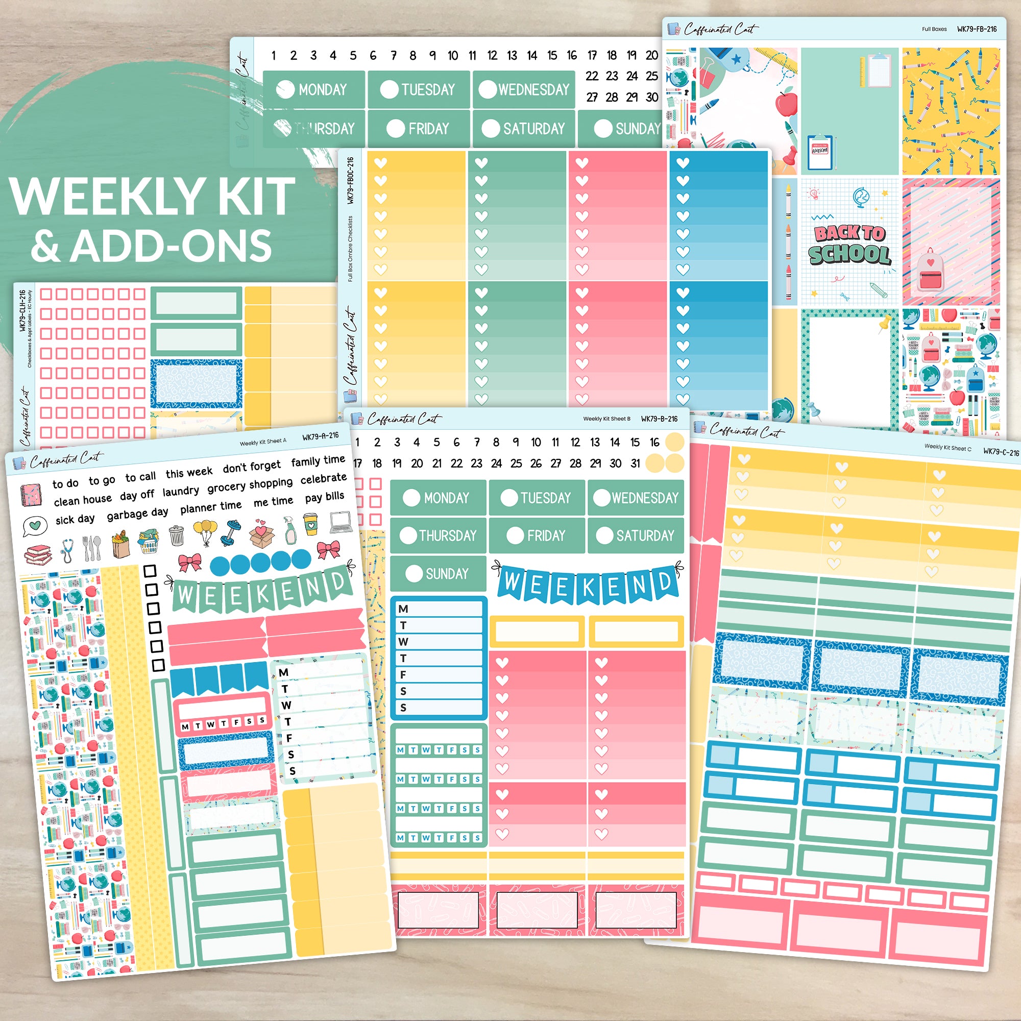 Weekly Kit & Add-ons - Back to School [ 216 ]