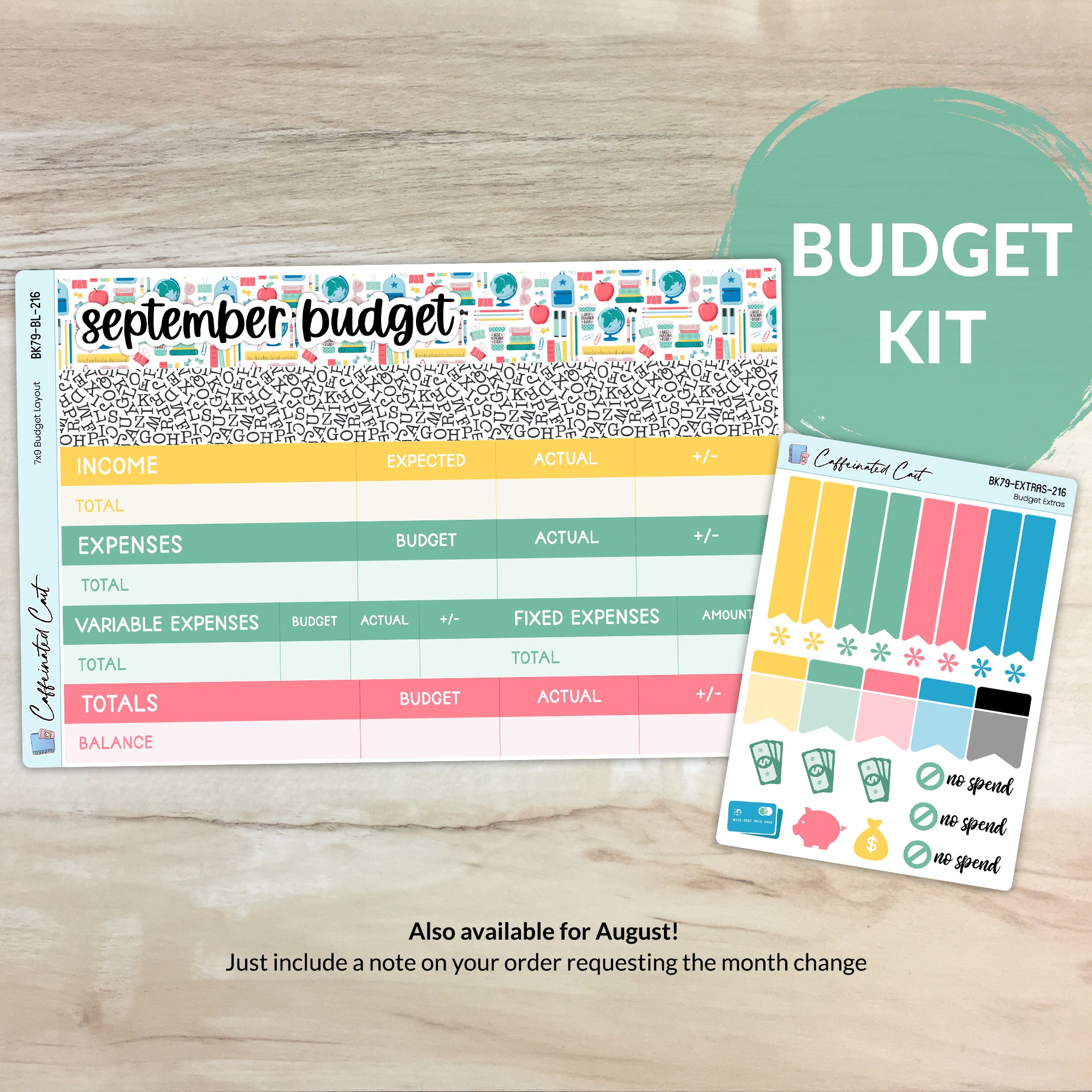 Budget Kit - Back to School [ 216 ]