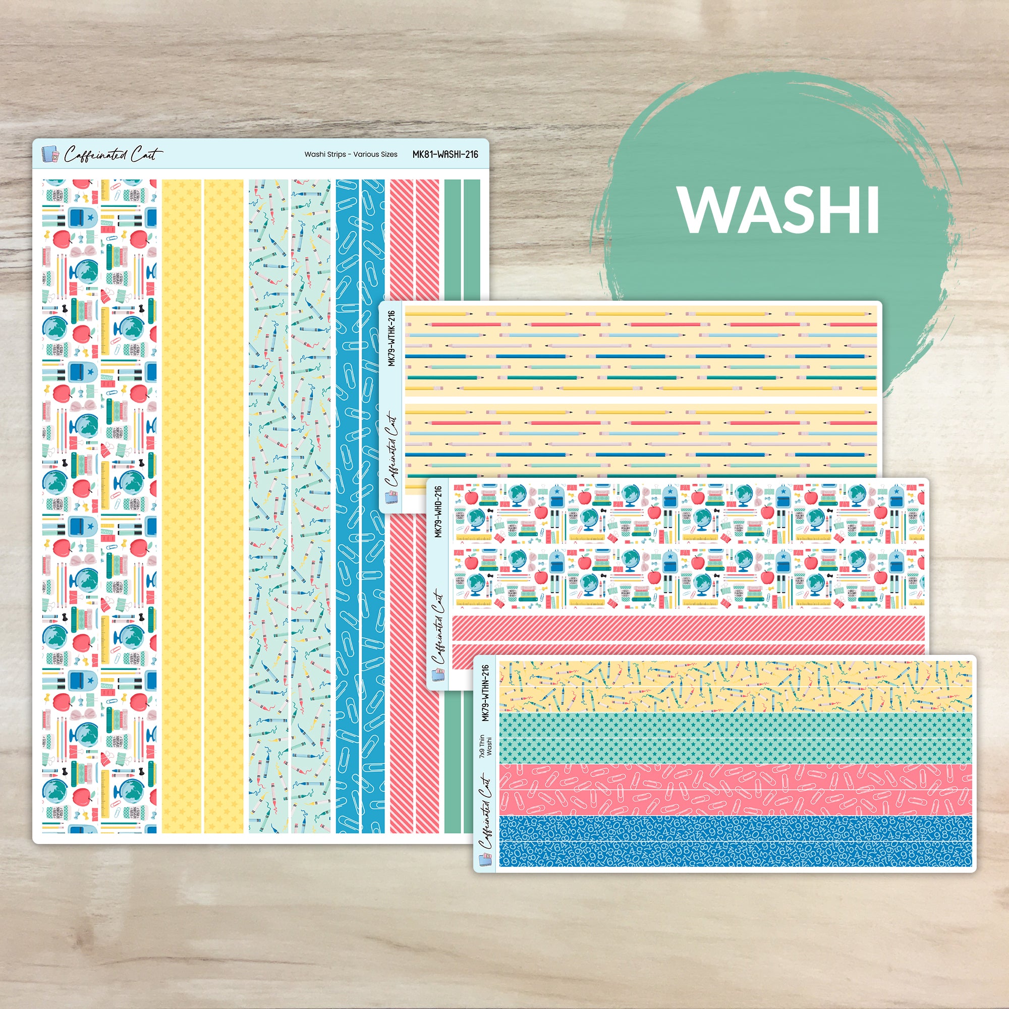 Washi Strips - Back to School [ 216 ]