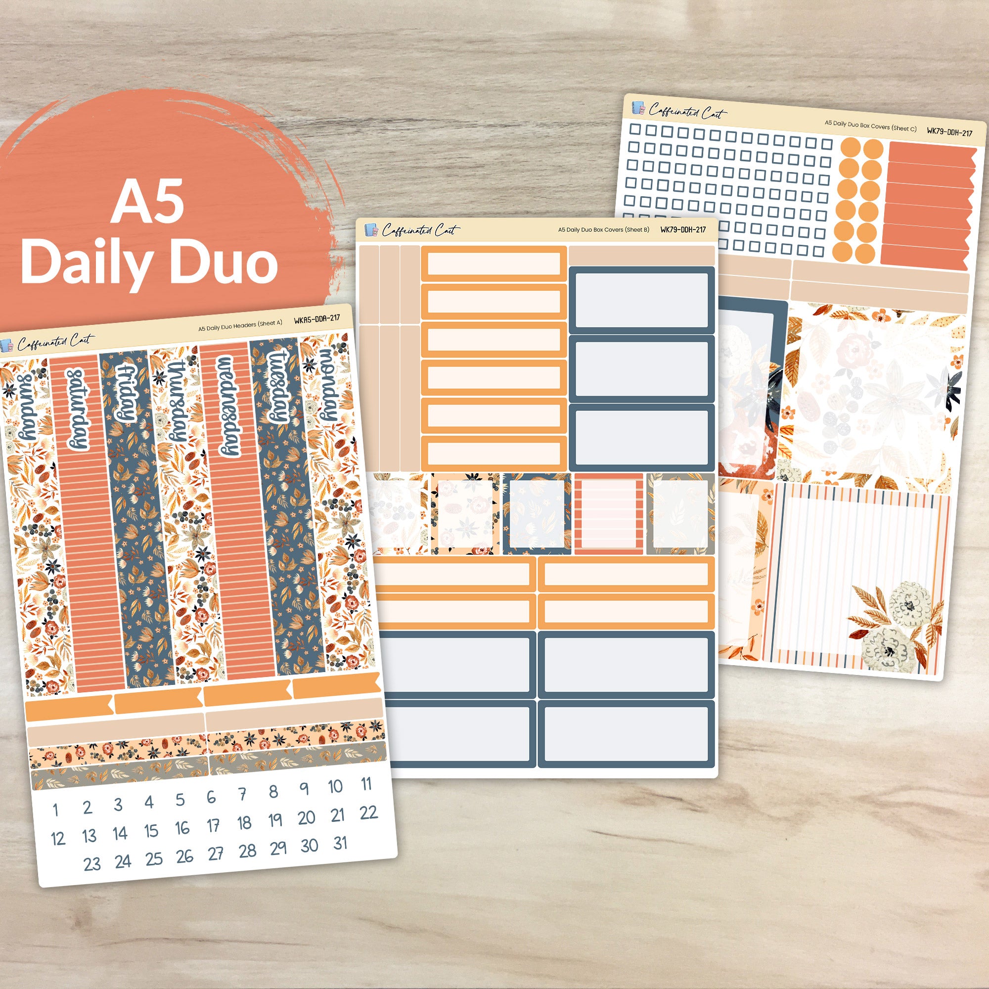 Daily Duo A5 - Amber & Rust [ 217 ]