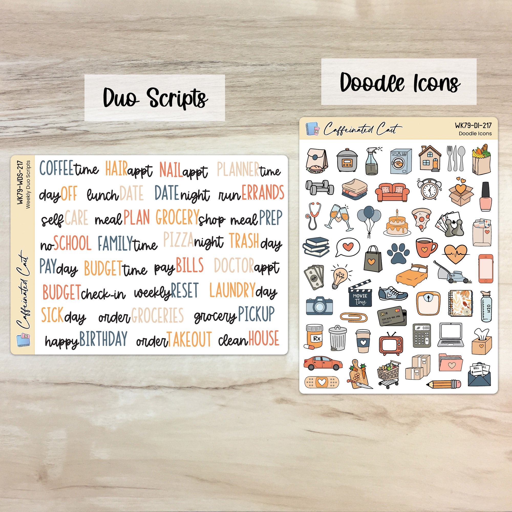 Doodle Icons & Scripts - Amber & Rust [ 217 ]