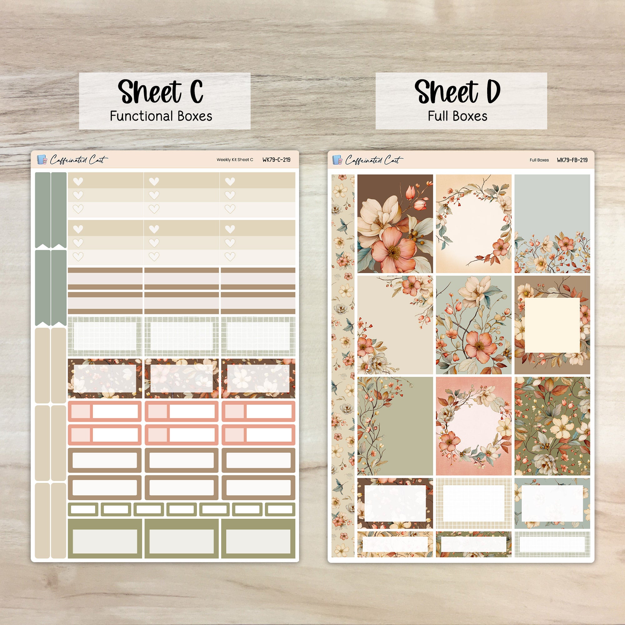 Weekly Kit & Add-ons - Vintage Floral [ 219 ]