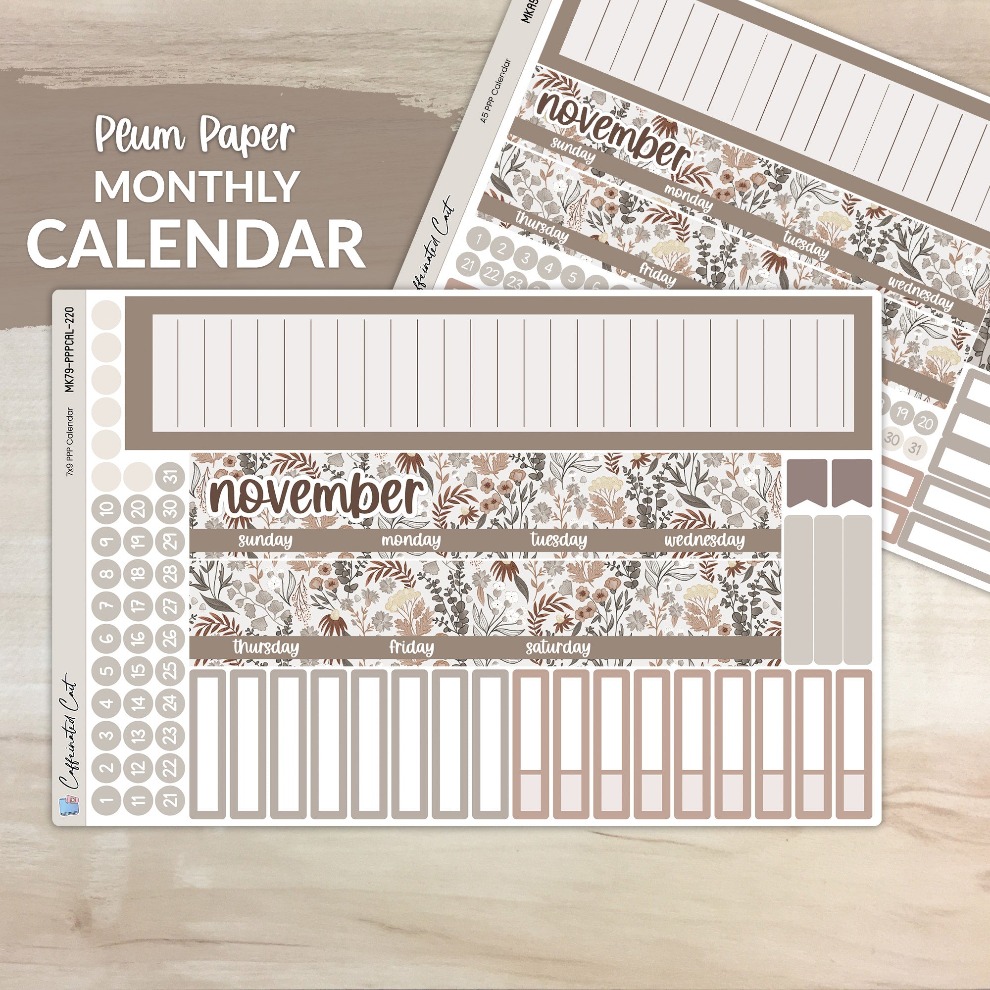 Calendar Kit for PLUM PAPER Planners - Chill in the Air [ 220 ]