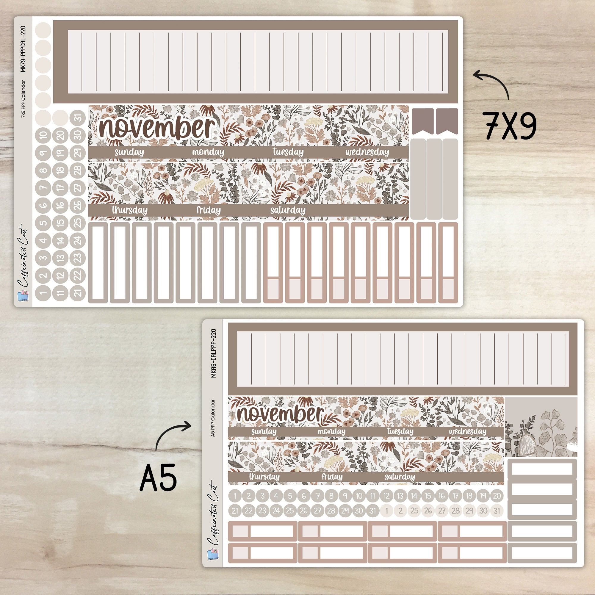 Calendar Kit for PLUM PAPER Planners - Chill in the Air [ 220 ]