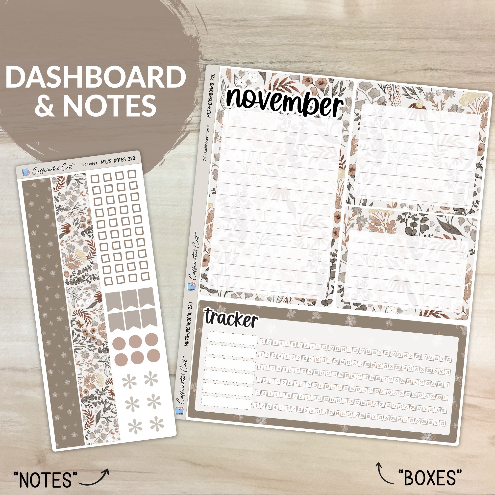 Dashboard & Notes Kit for ERIN CONDREN Planners - Chill in the Air [ 220 ]