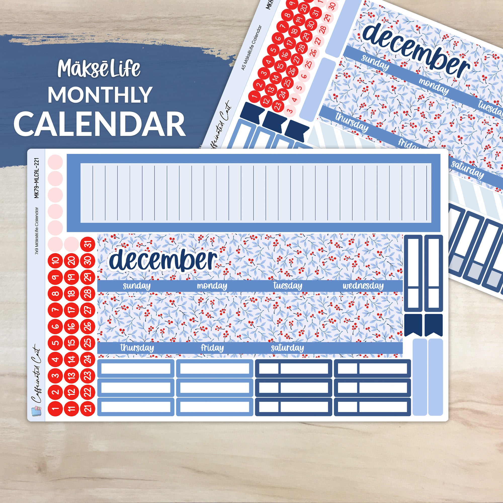 Calendar Kit for MAKSELIFE Planners - Frost [ 221 ]