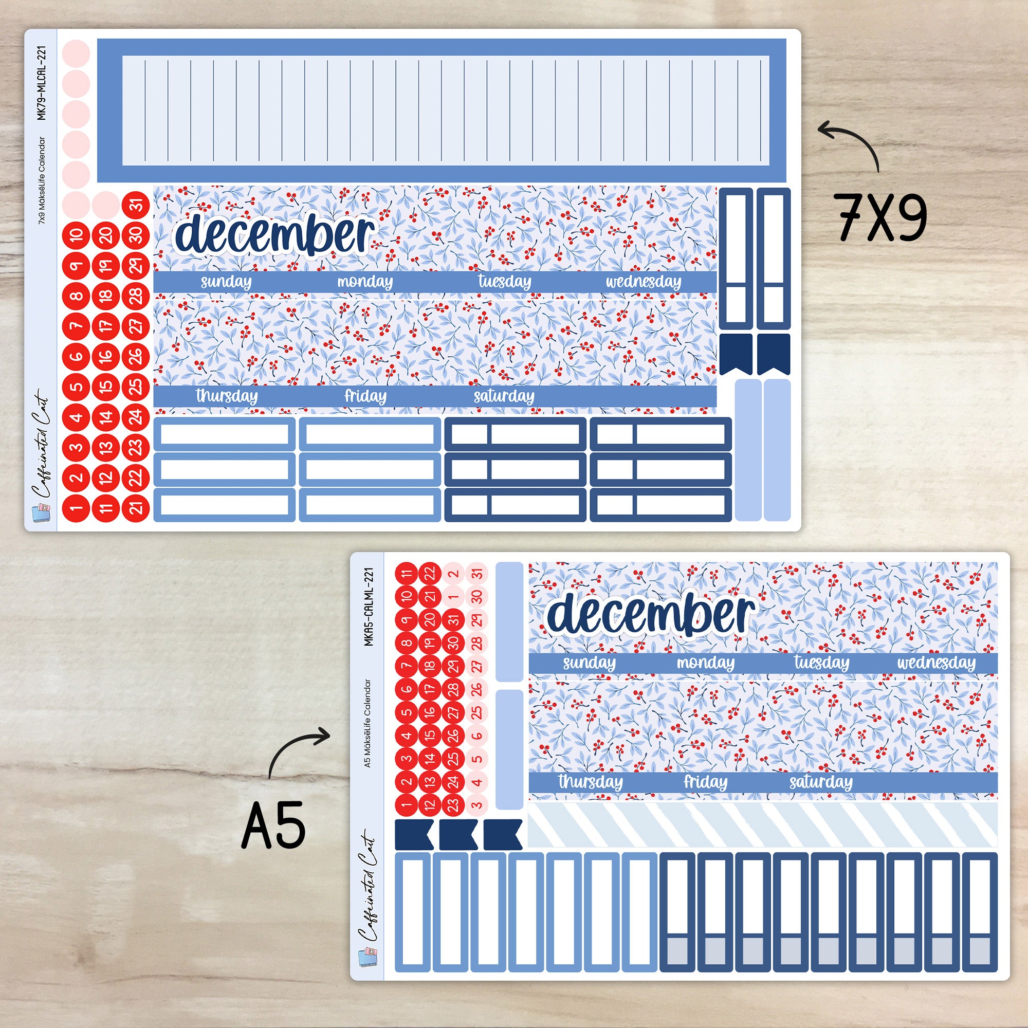 Calendar Kit for MAKSELIFE Planners - Frost [ 221 ]