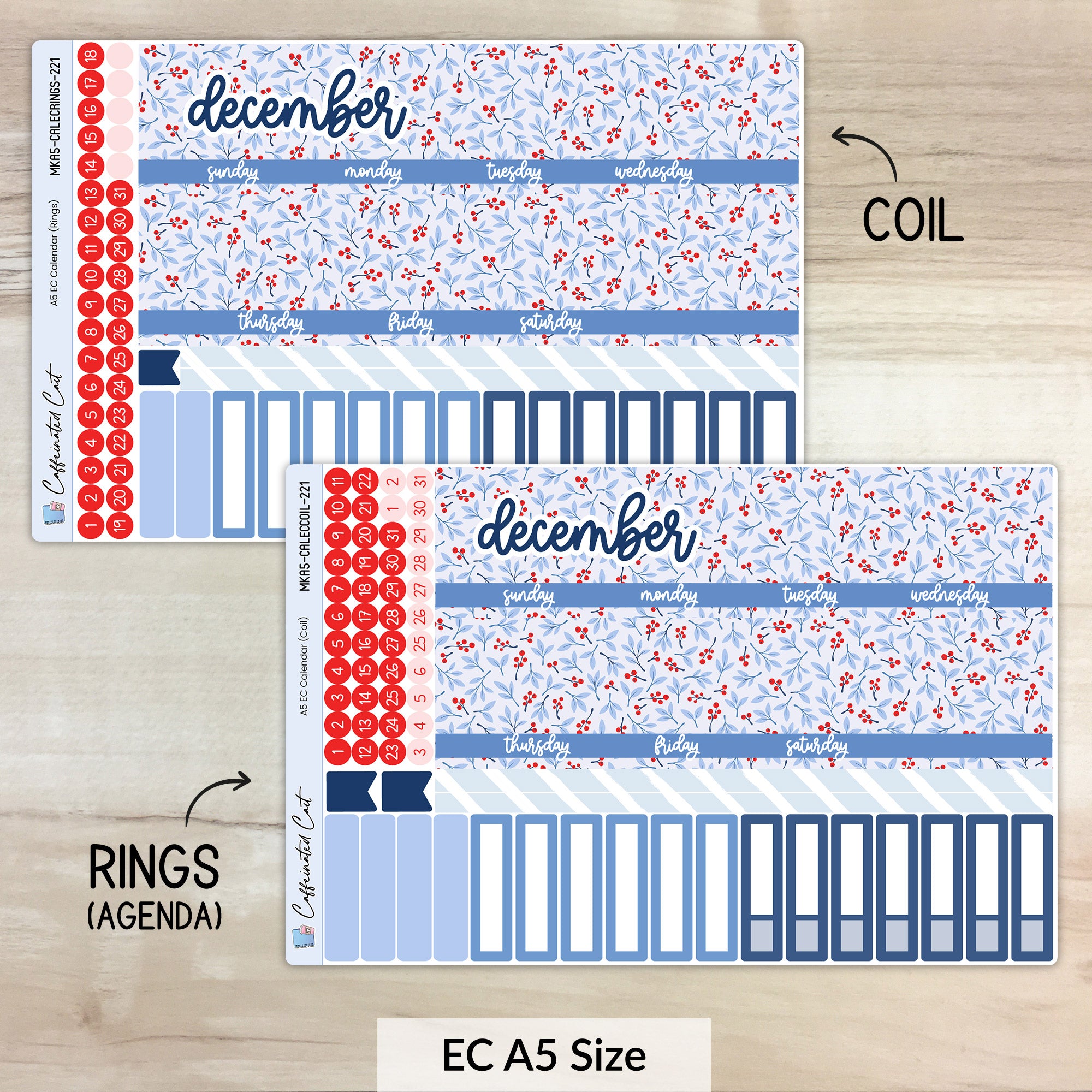 Calendar Kit for ERIN CONDREN Planners - Frost [ 221 ]