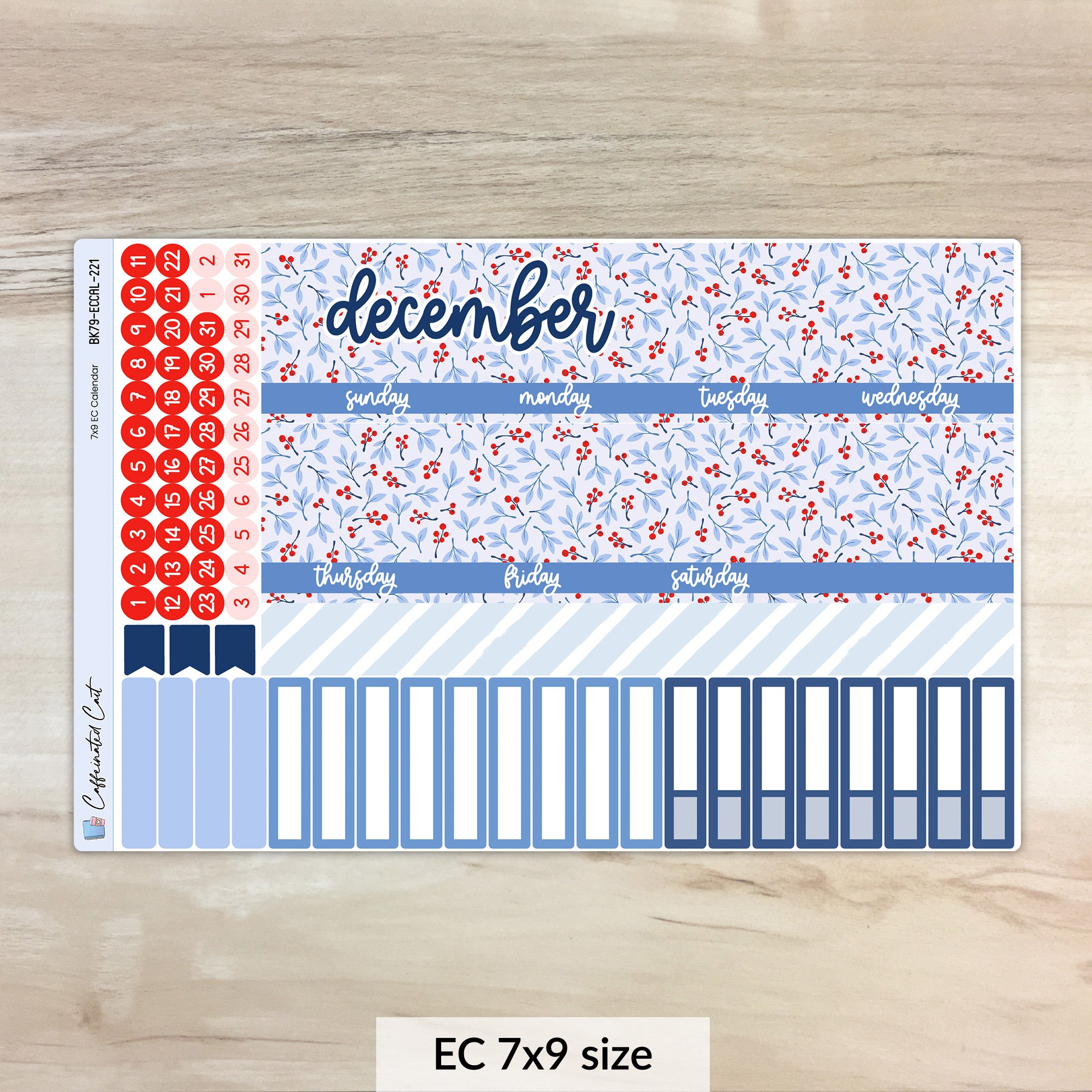 Calendar Kit for ERIN CONDREN Planners - Frost [ 221 ]