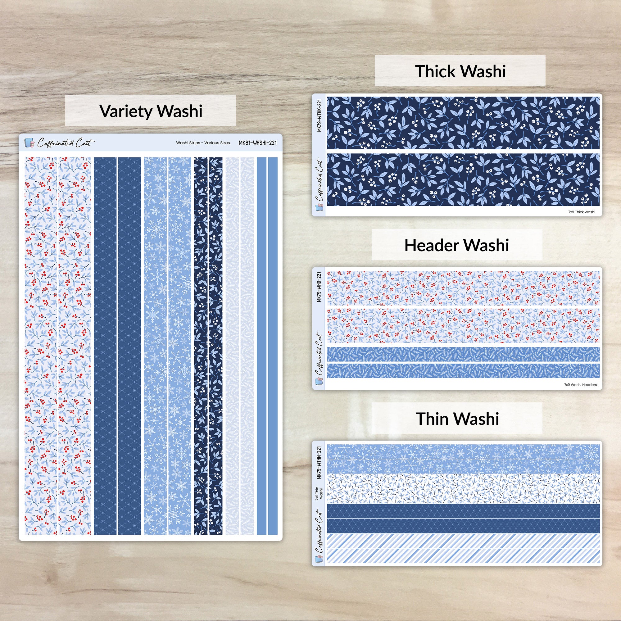 Washi Strips - Frost [ 221 ]