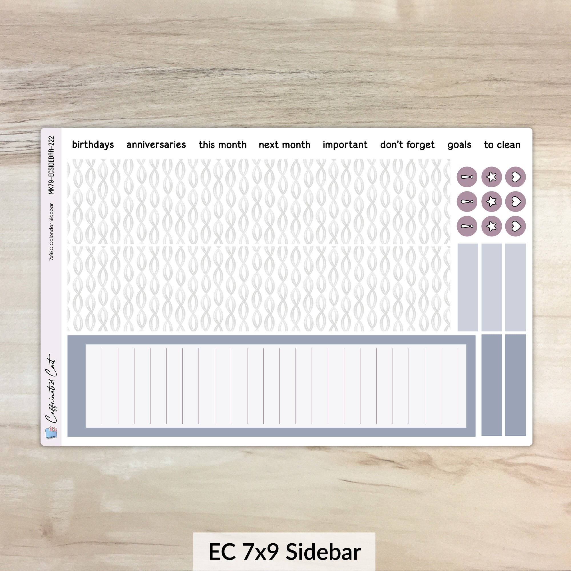 Calendar Kit for ERIN CONDREN Planners - Polar Berry [ 222 ]