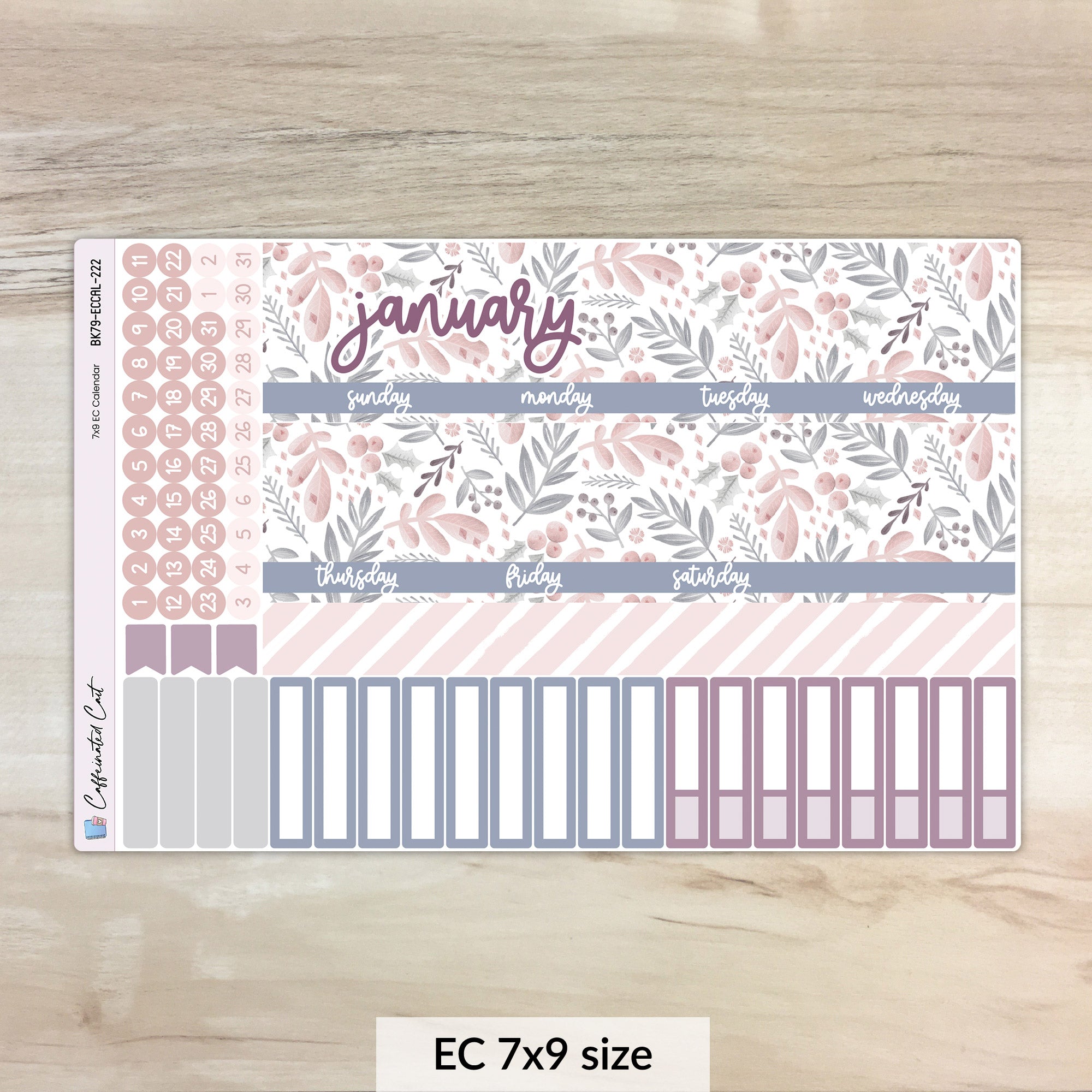 Calendar Kit for ERIN CONDREN Planners - Polar Berry [ 222 ]