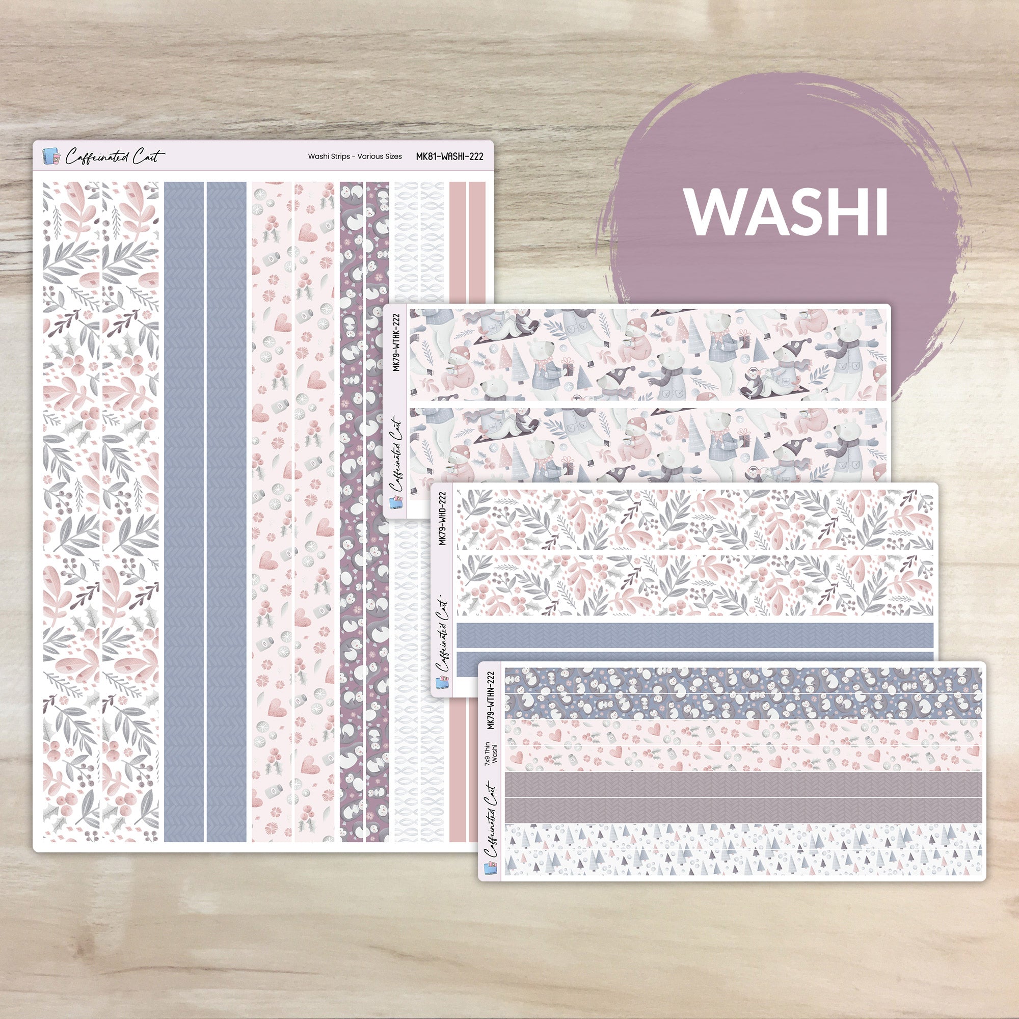 Washi Strips - Polar Berry [ 222 ]