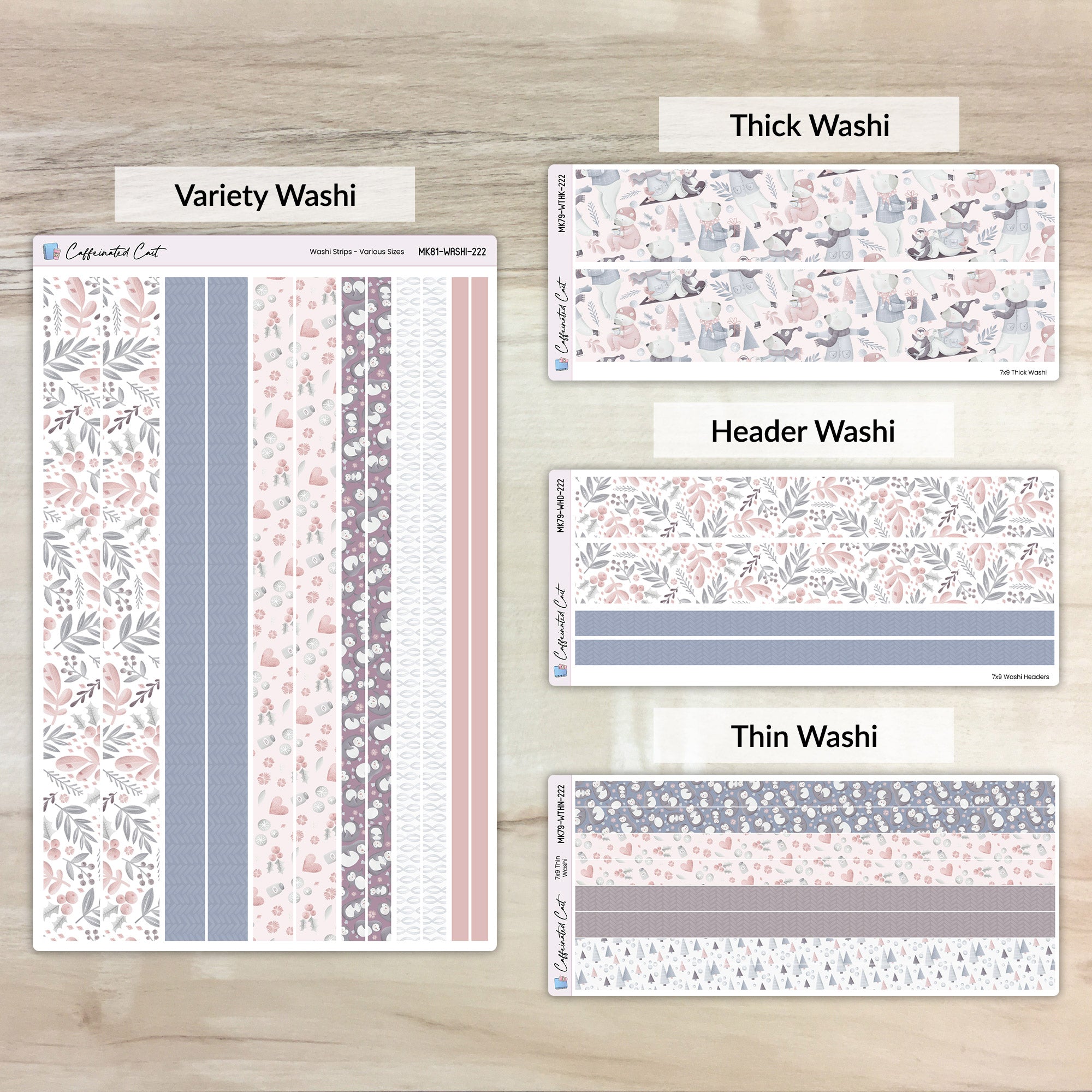 Washi Strips - Polar Berry [ 222 ]