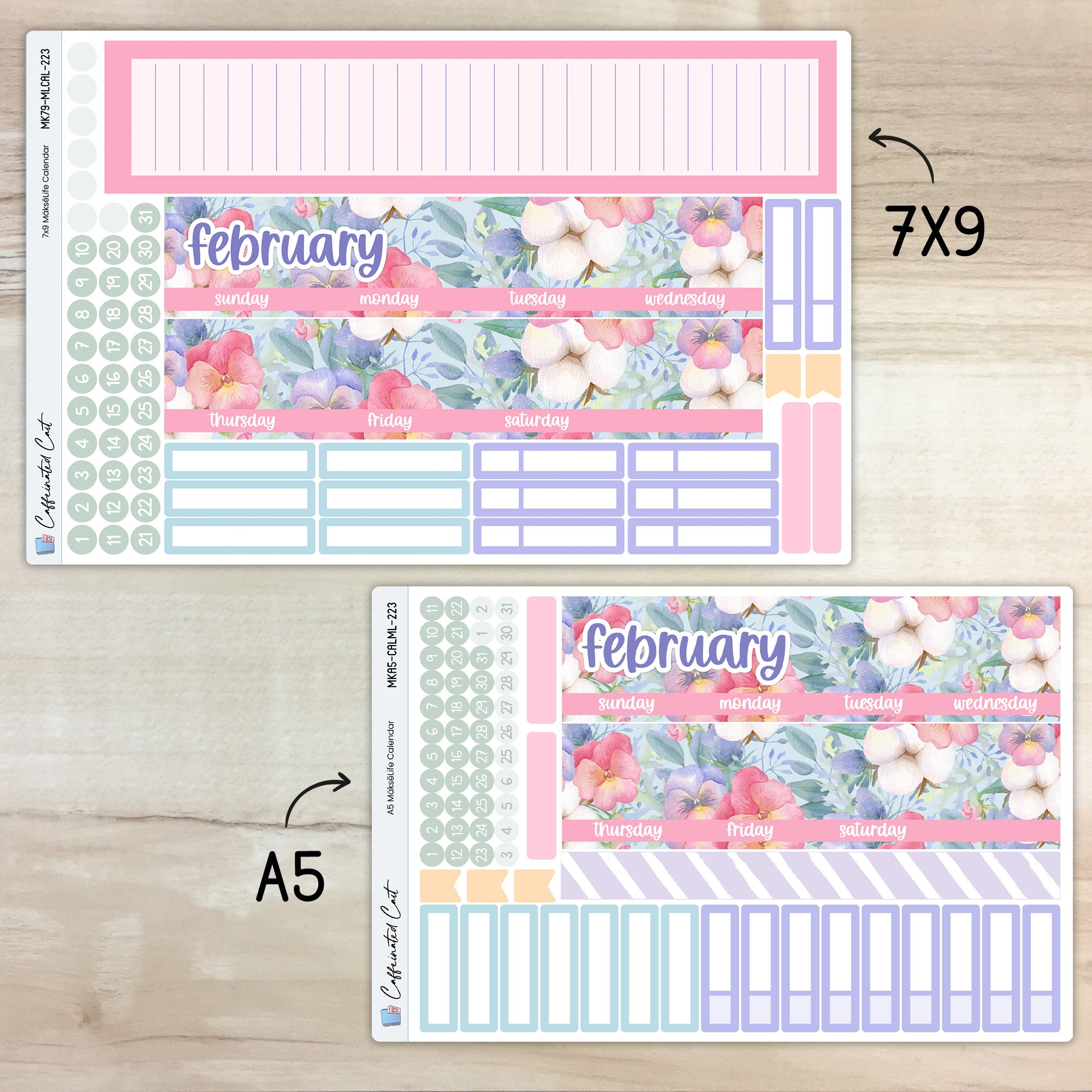 Calendar Kit for MAKSELIFE Planners - Flourish [ 223 ]