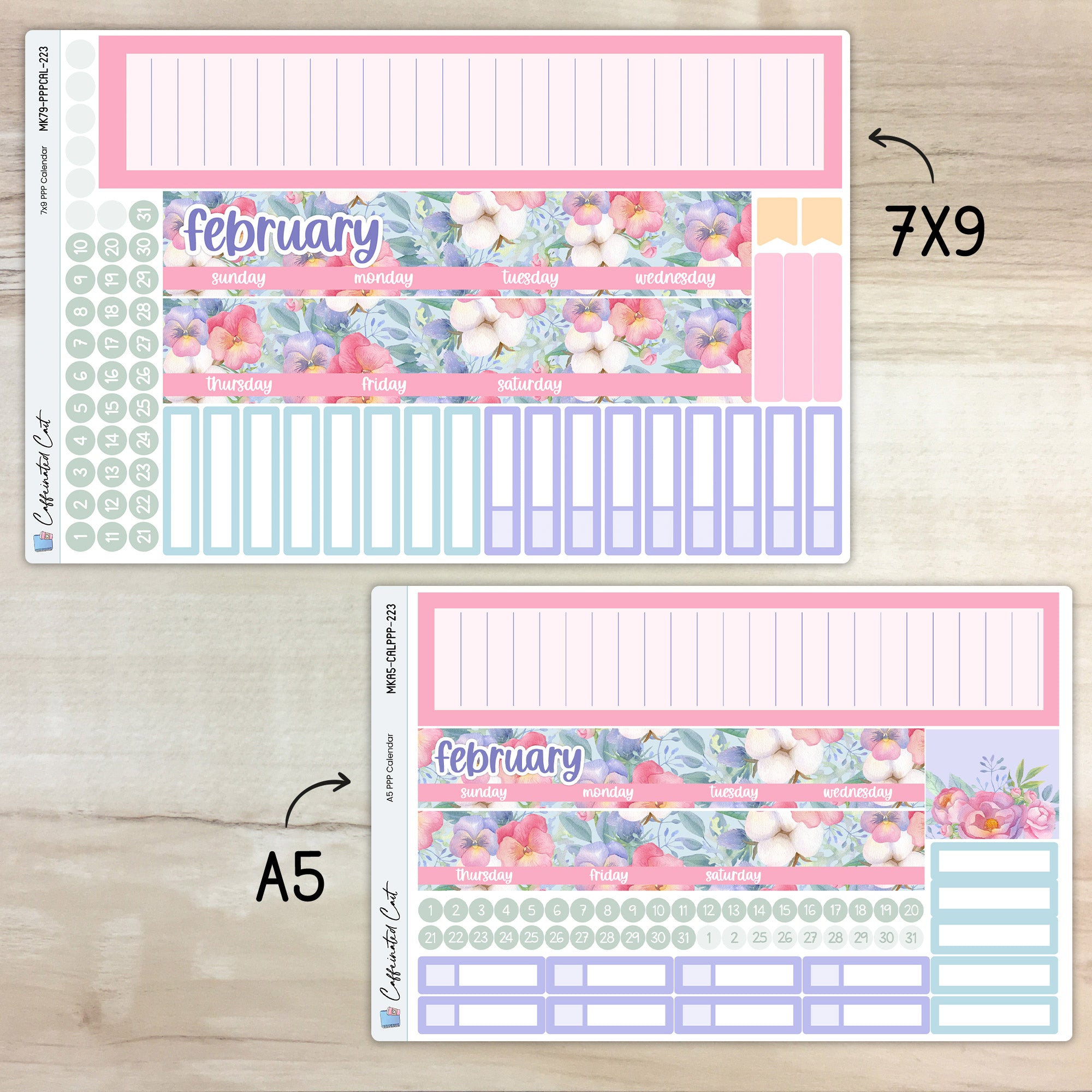 Calendar Kit for PLUM PAPER Planners - Flourish [ 223 ]