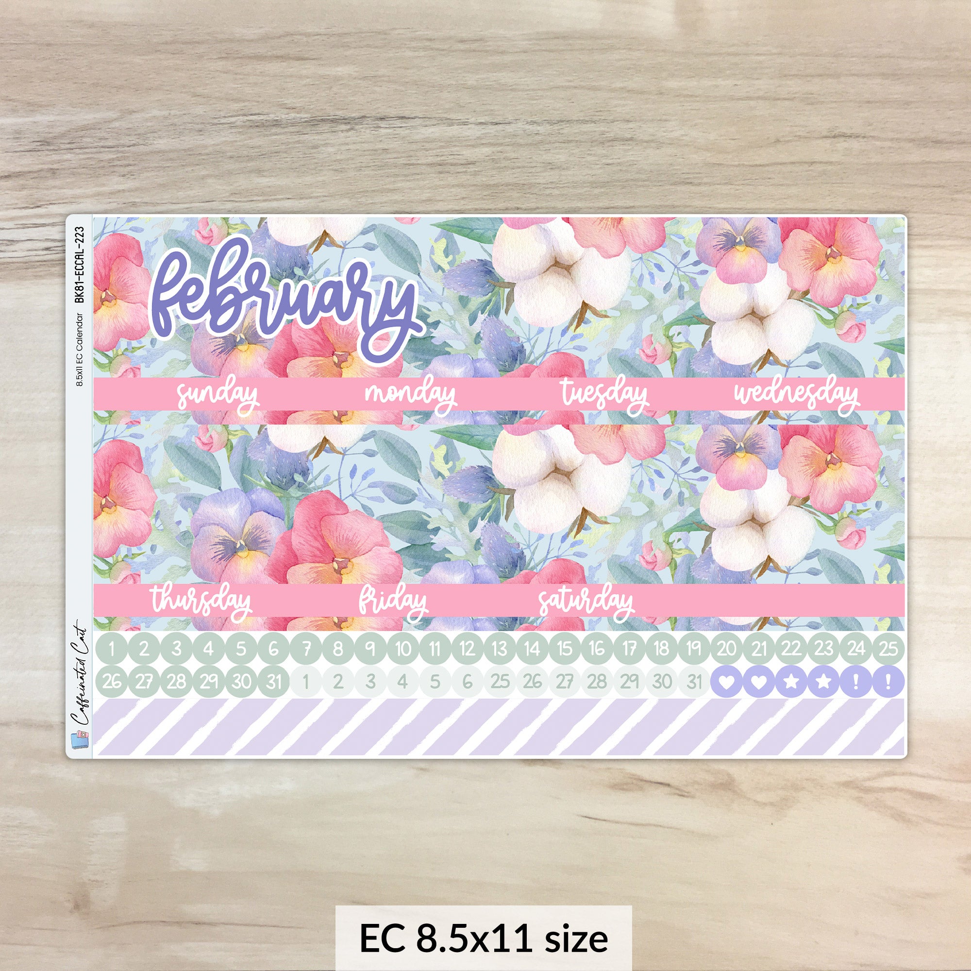 Calendar Kit for ERIN CONDREN Planners - Flourish [ 223 ]