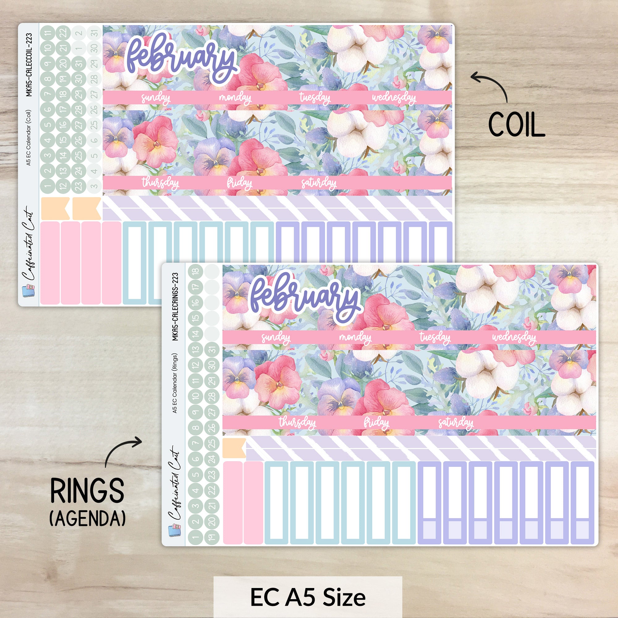 Calendar Kit for ERIN CONDREN Planners - Flourish [ 223 ]