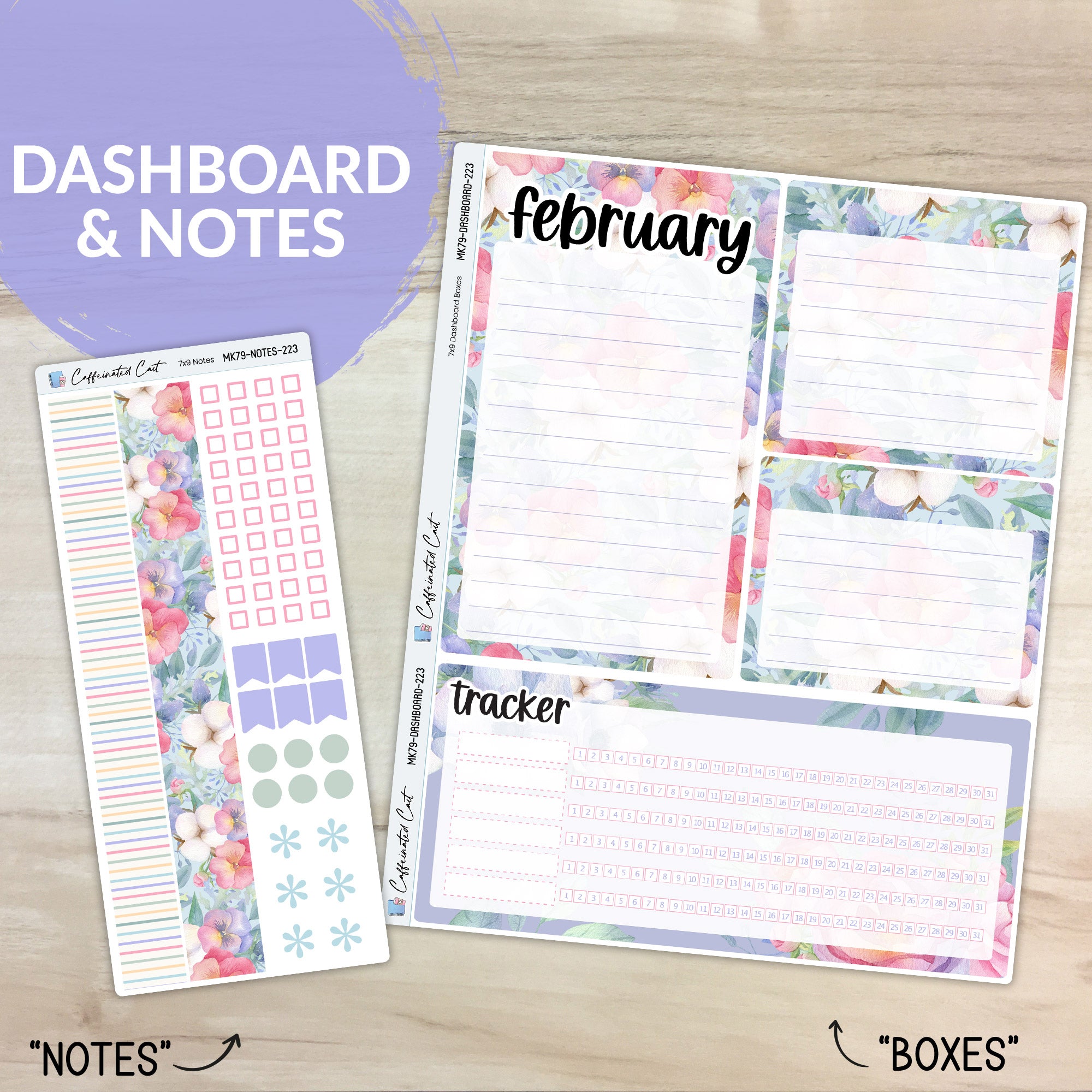 Dashboard & Notes Kit for ERIN CONDREN Planners - Flourish [ 223 ]