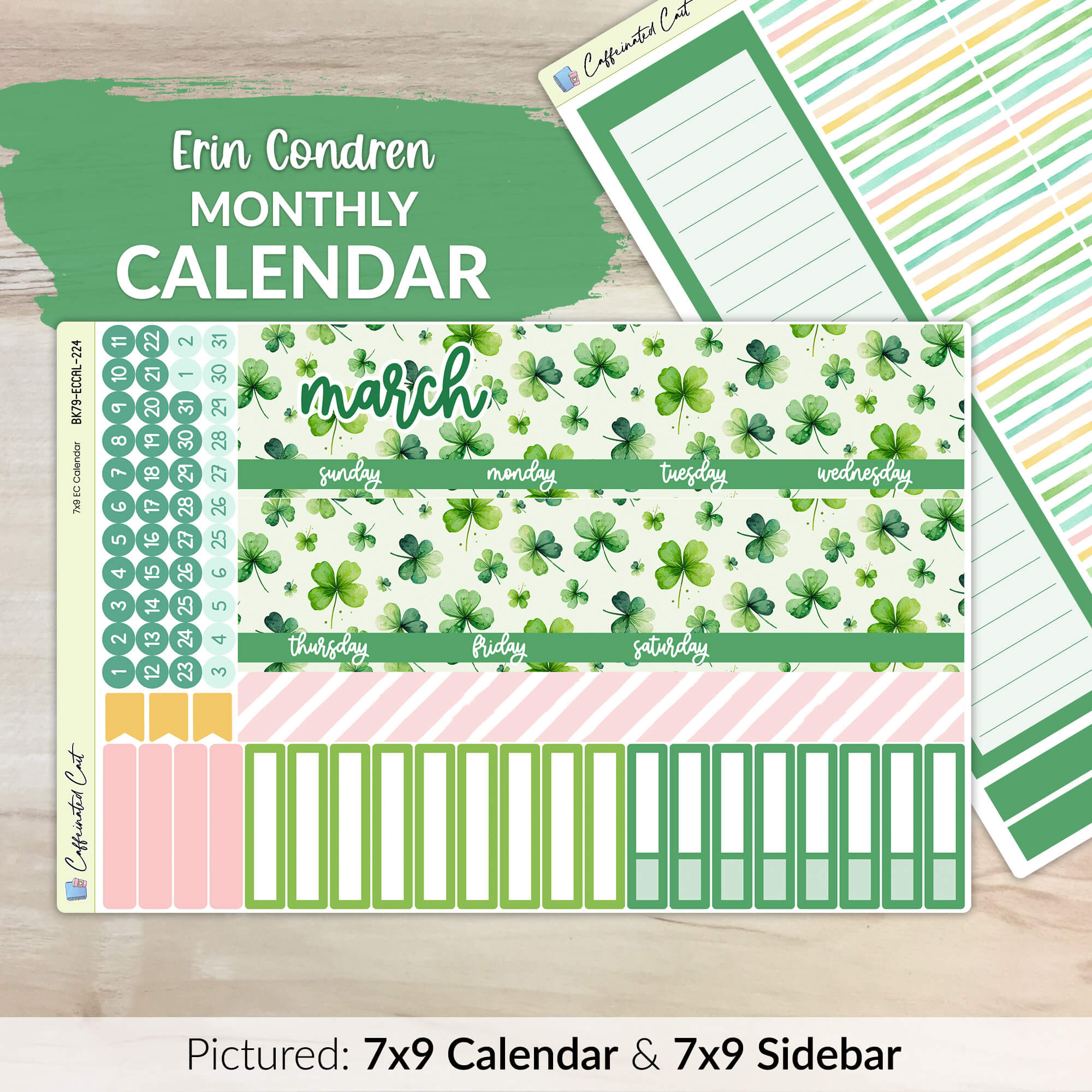 Calendar Kit for ERIN CONDREN Planners - Lucky [ 224 ]