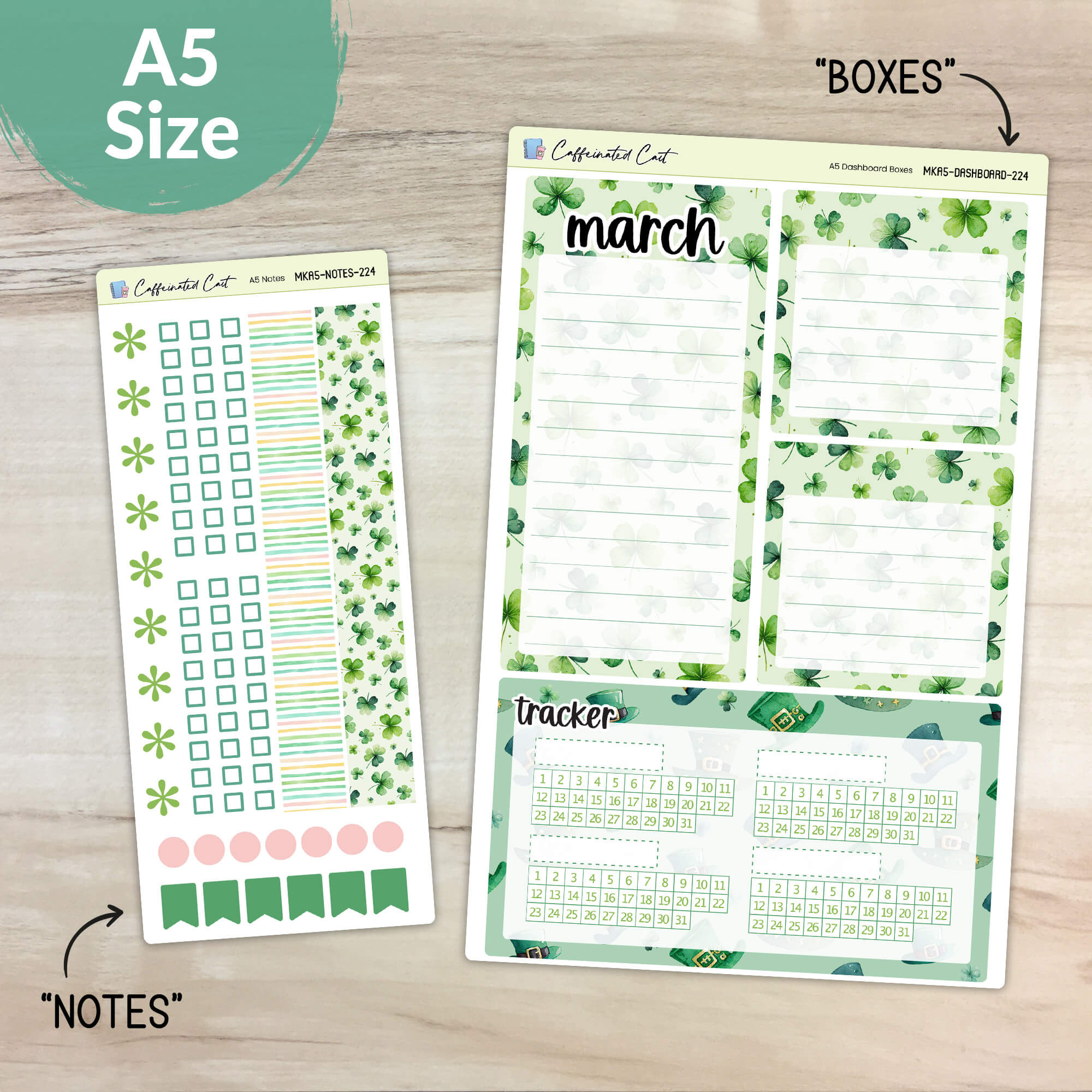 Dashboard & Notes Kit for ERIN CONDREN Planners - Lucky [ 224 ]